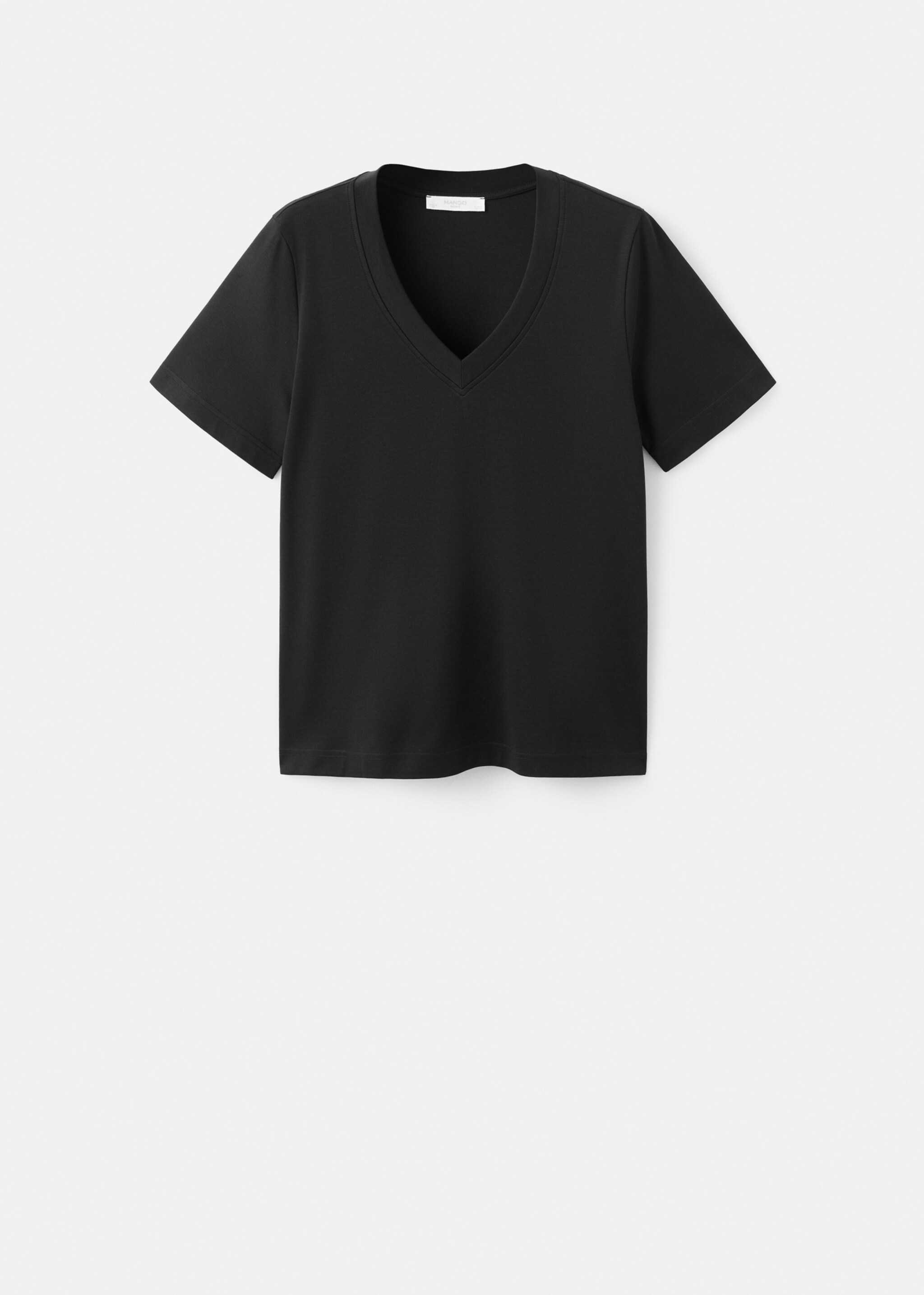 Cotton short-sleeved pyjama t-shirt - Article without model, Black. Ref: 27063317-00.