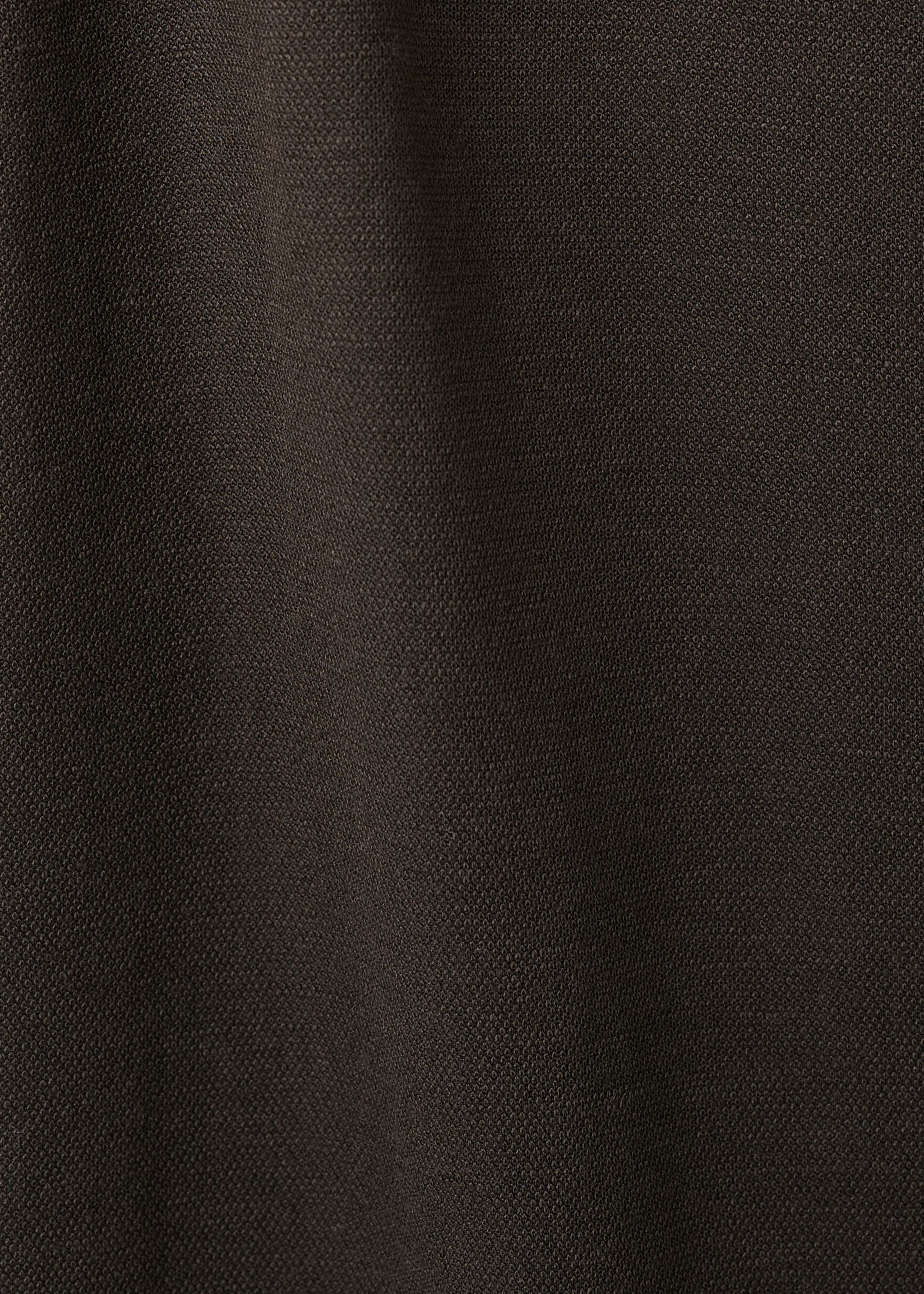 Straight-fit trousers with elastic waist - Details of the article 0, Brown. Ref: 27063318-00.