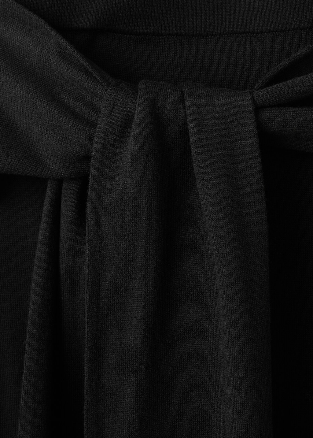 Mango Knitted skirt with knot detail