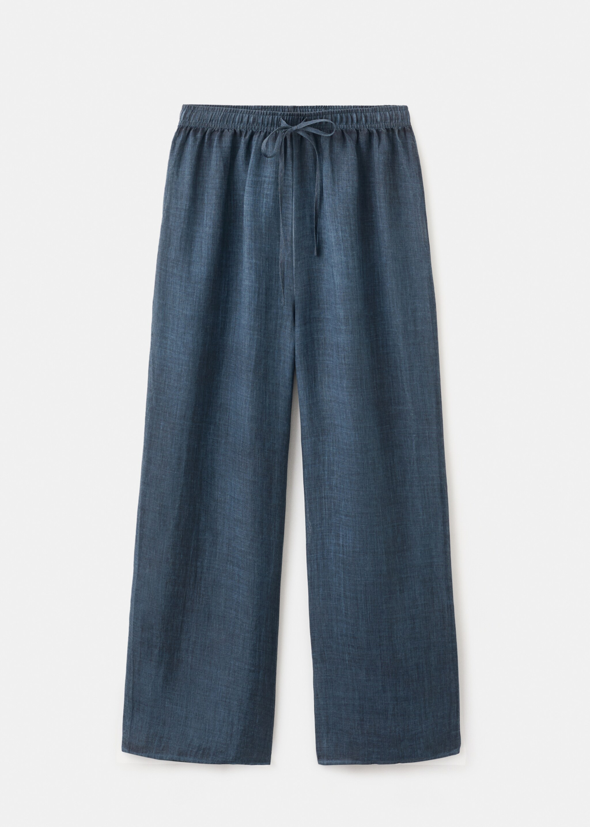 Pantalon 100 % ramie avec effet overdyed - Article sans modèle, Bleu encre. Ref: 27063320-00.