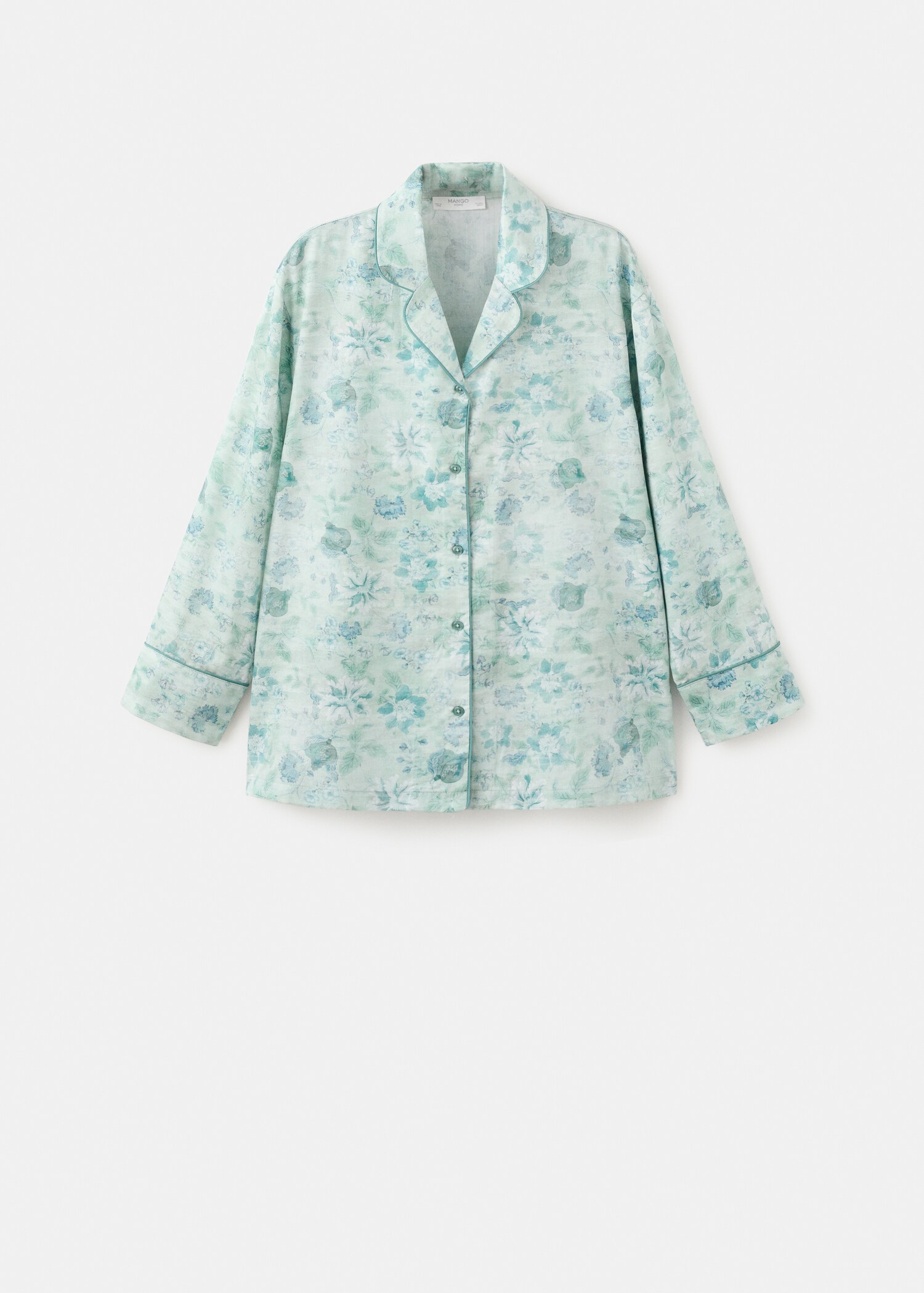 قميص بيجامة مطبوع مع بايبينج - منتج دون نموذج