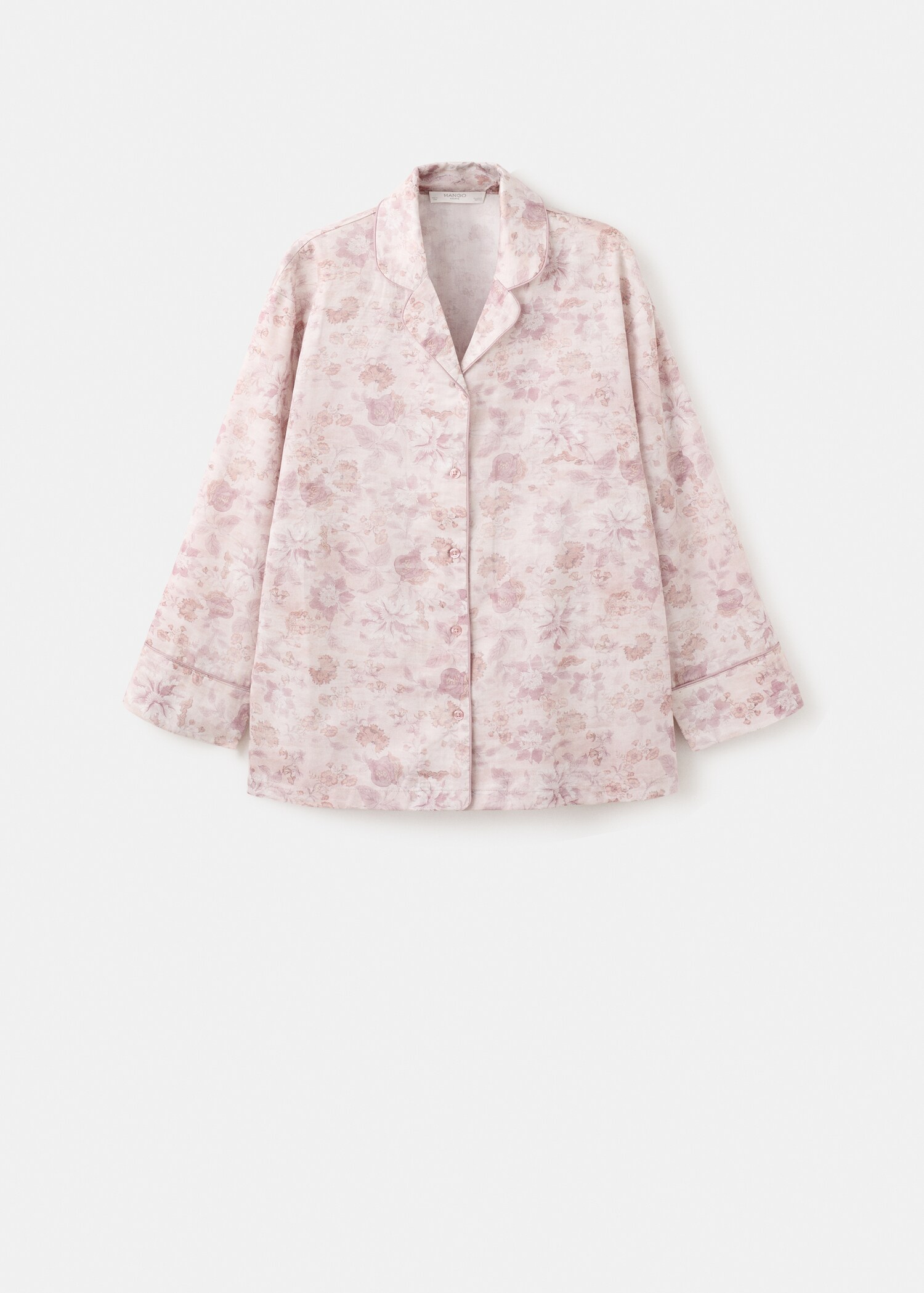 قميص بيجامة مطبوع مع بايبينج - منتج دون نموذج