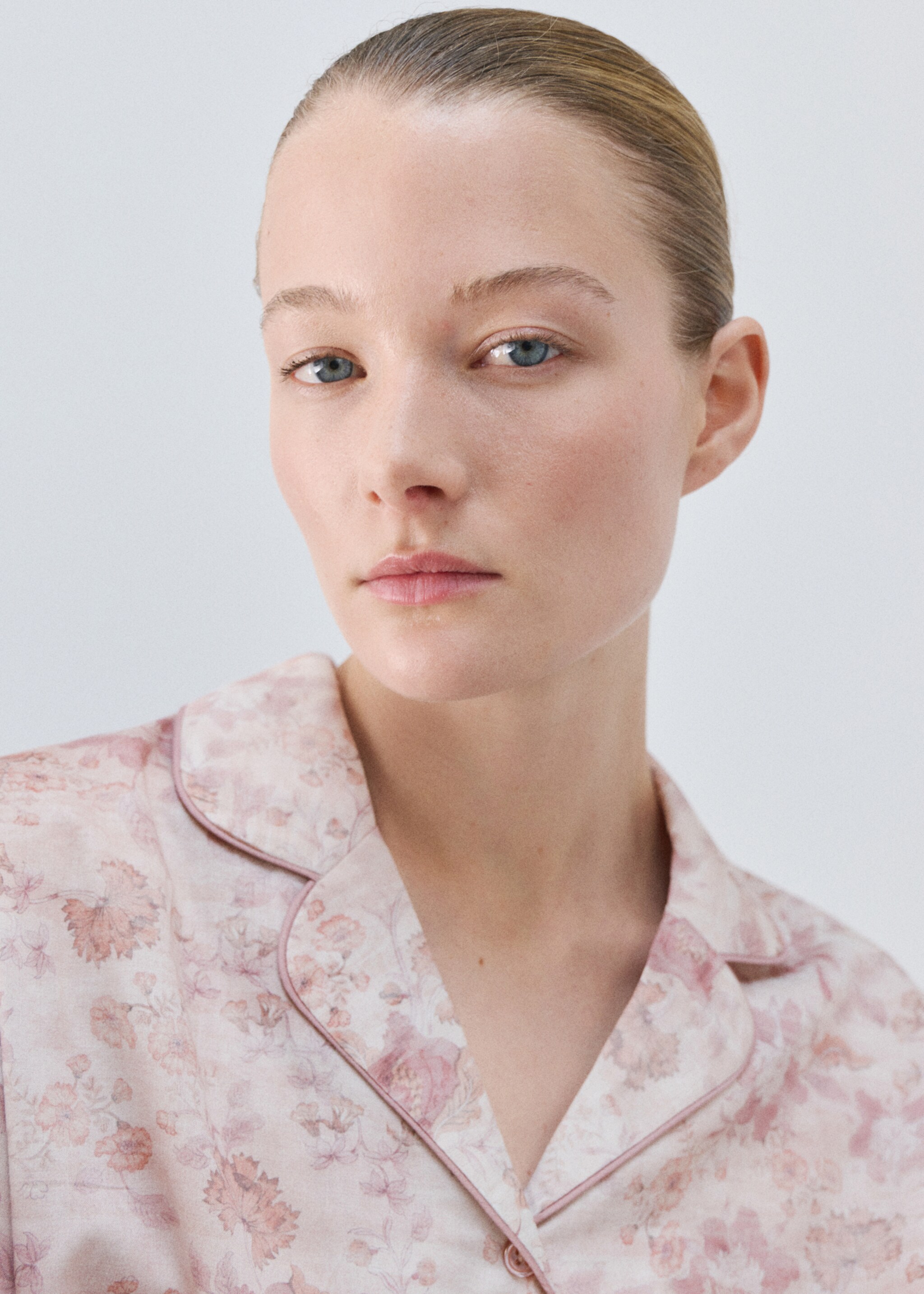 قميص بيجامة مطبوع مع بايبينج - تفاصيل المنتج 1, وردي. Ref: 27063321-00.