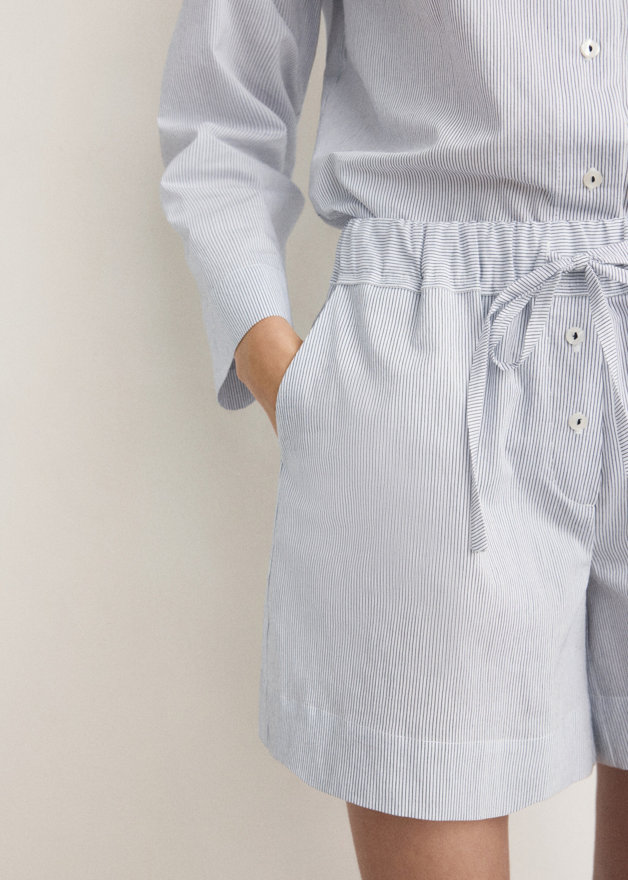 Pyjama shorts ilembre - Μεσαίο πλάνο, Λευκό. Ref: 27063322-00.