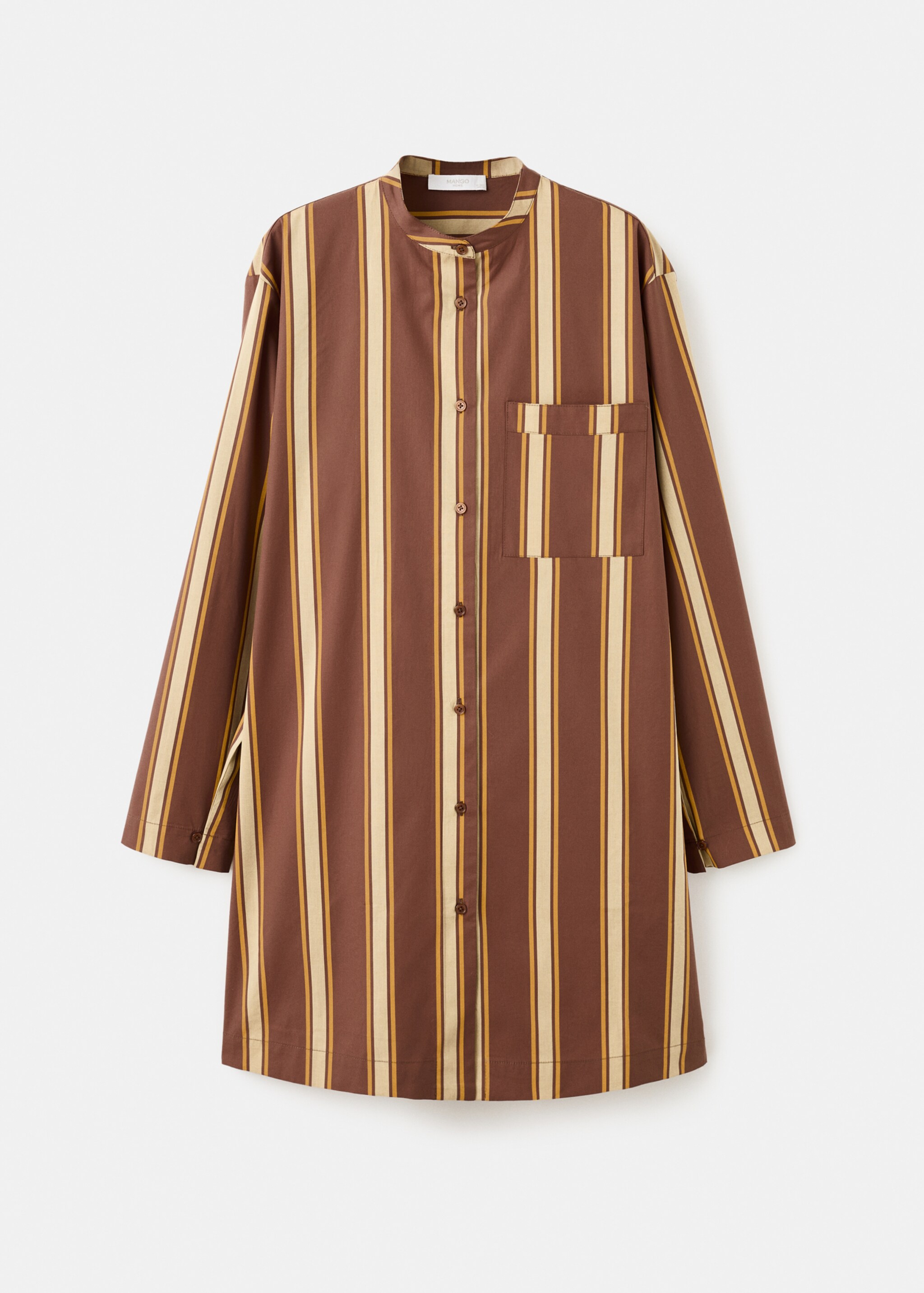 Caftan midi à fente latérale - Article sans modèle, Marron. Ref: 27063324-00.