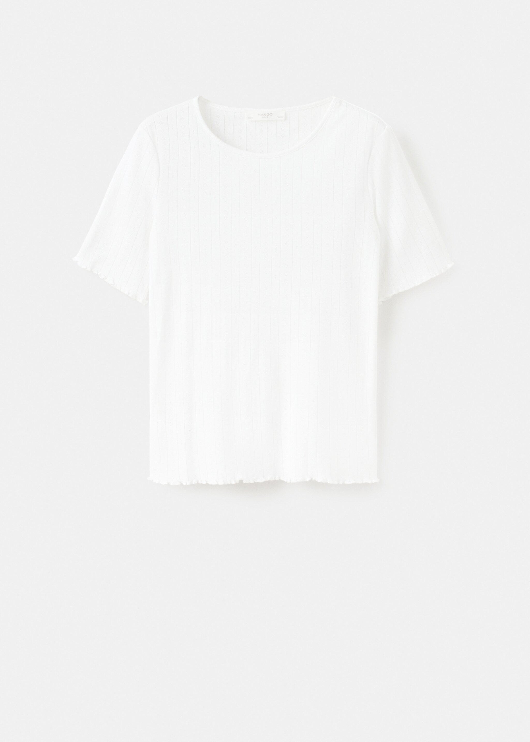 Distressed cotton t-shirt - Article without model, White. Ref: 27063328-00.