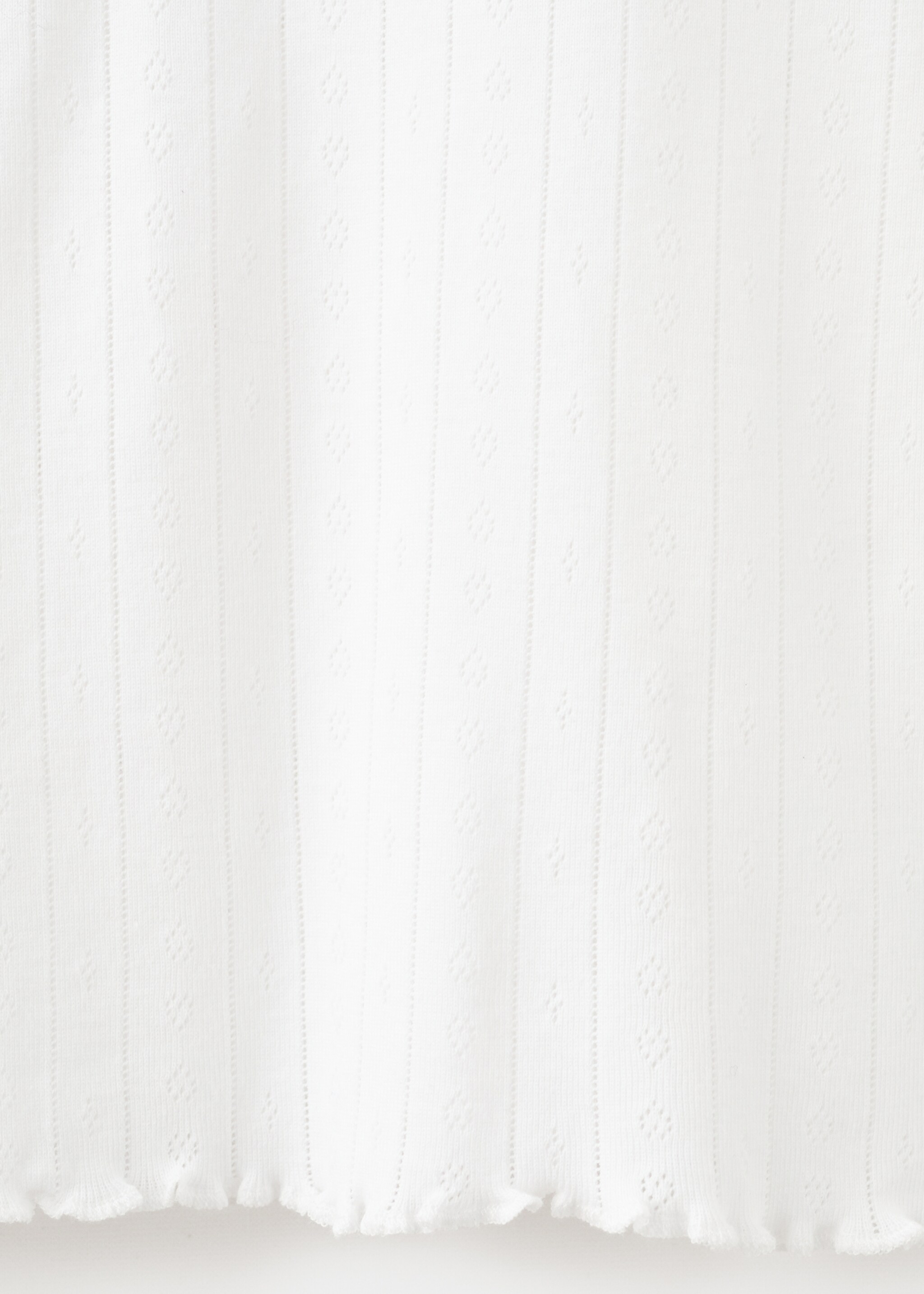 Distressed cotton t-shirt - Details of the article 0, White. Ref: 27063328-00.