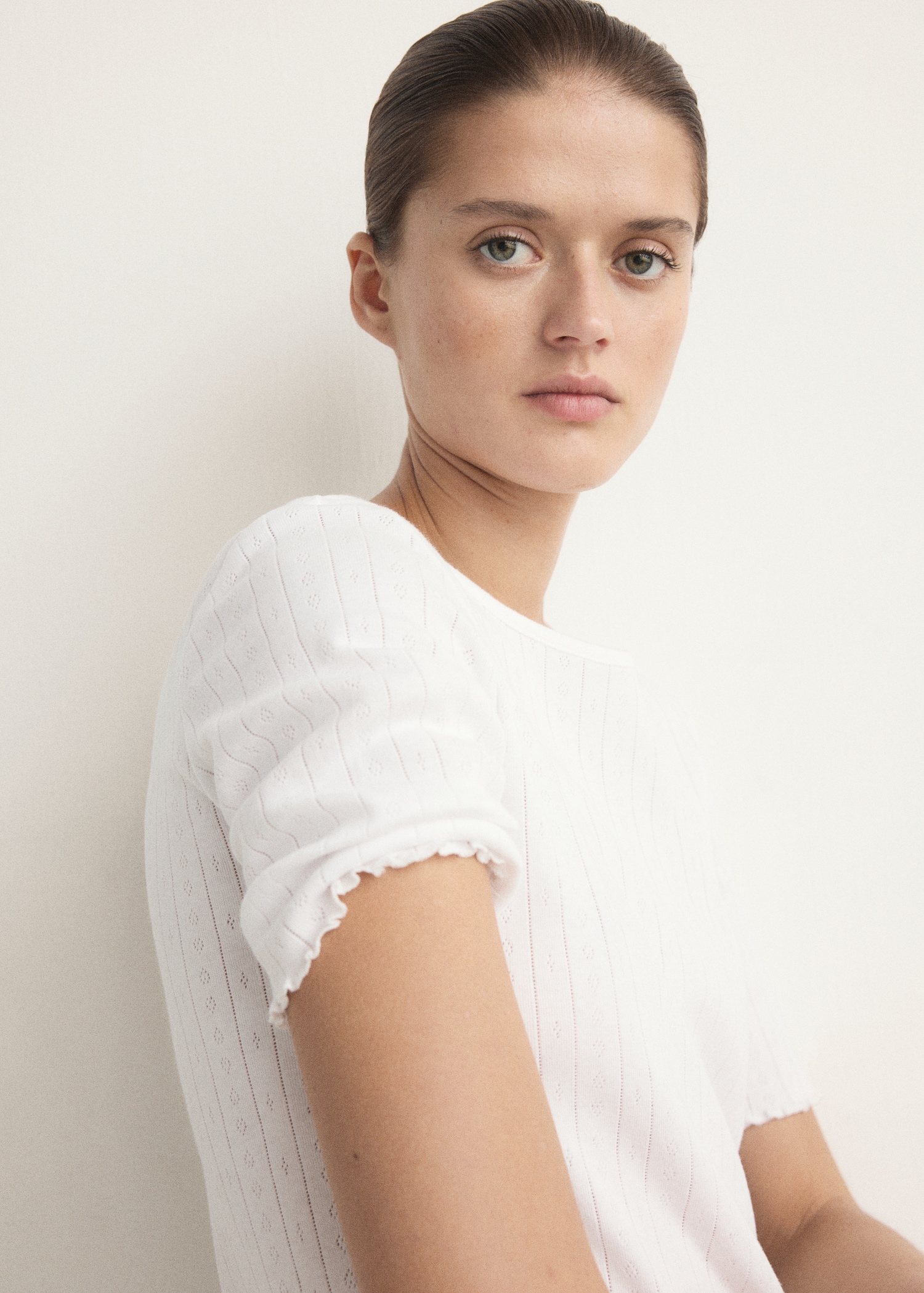 Distressed cotton t-shirt - Details of the article 1