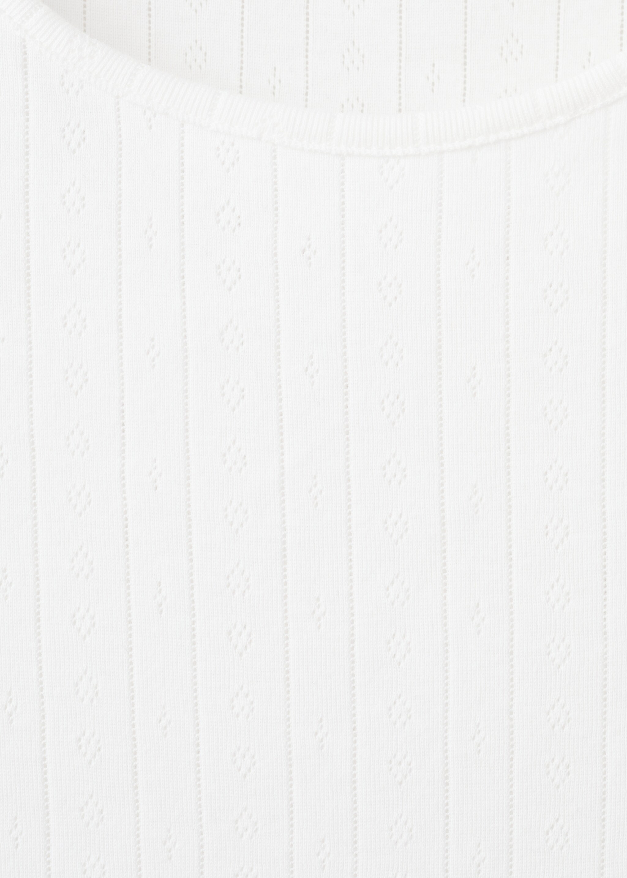 Distressed cotton t-shirt - Details of the article 8, White. Ref: 27063328-00.