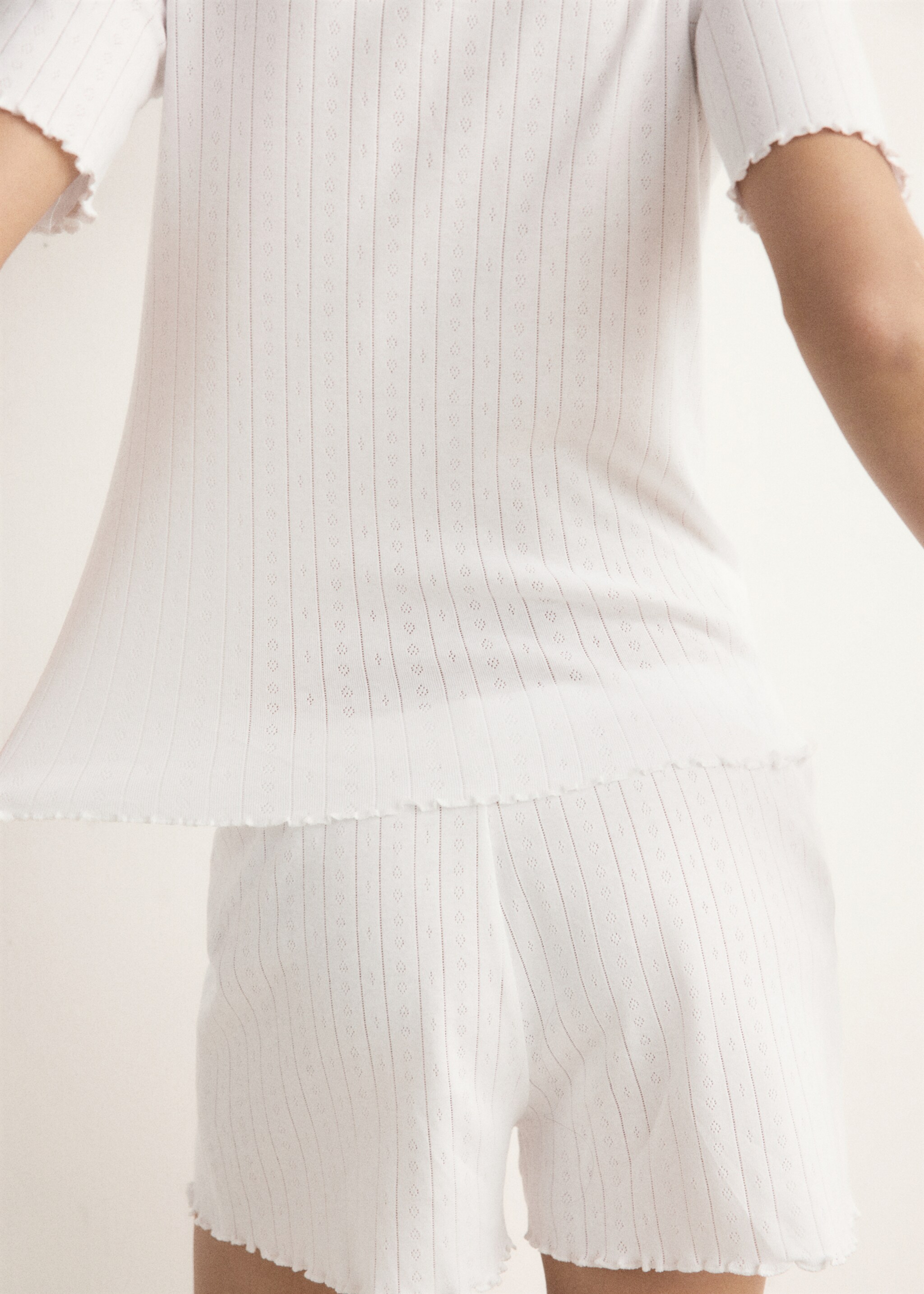 Distressed cotton t-shirt - Reverse of the article, White. Ref: 27063328-00.