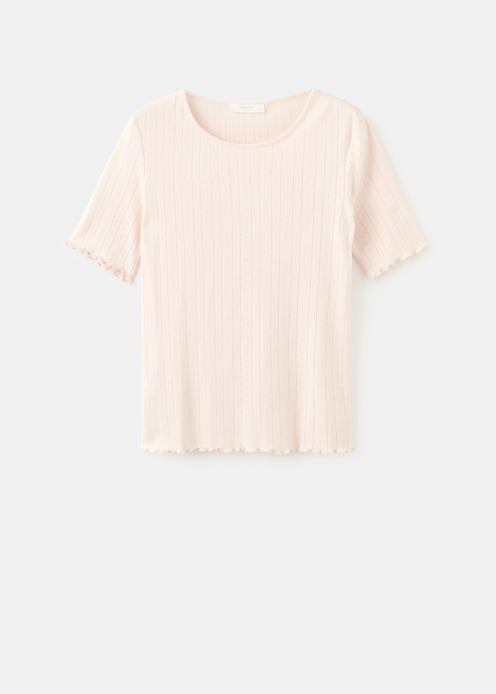 Distressed cotton t-shirt - Article without model, Pink. Ref: 27063328-00.