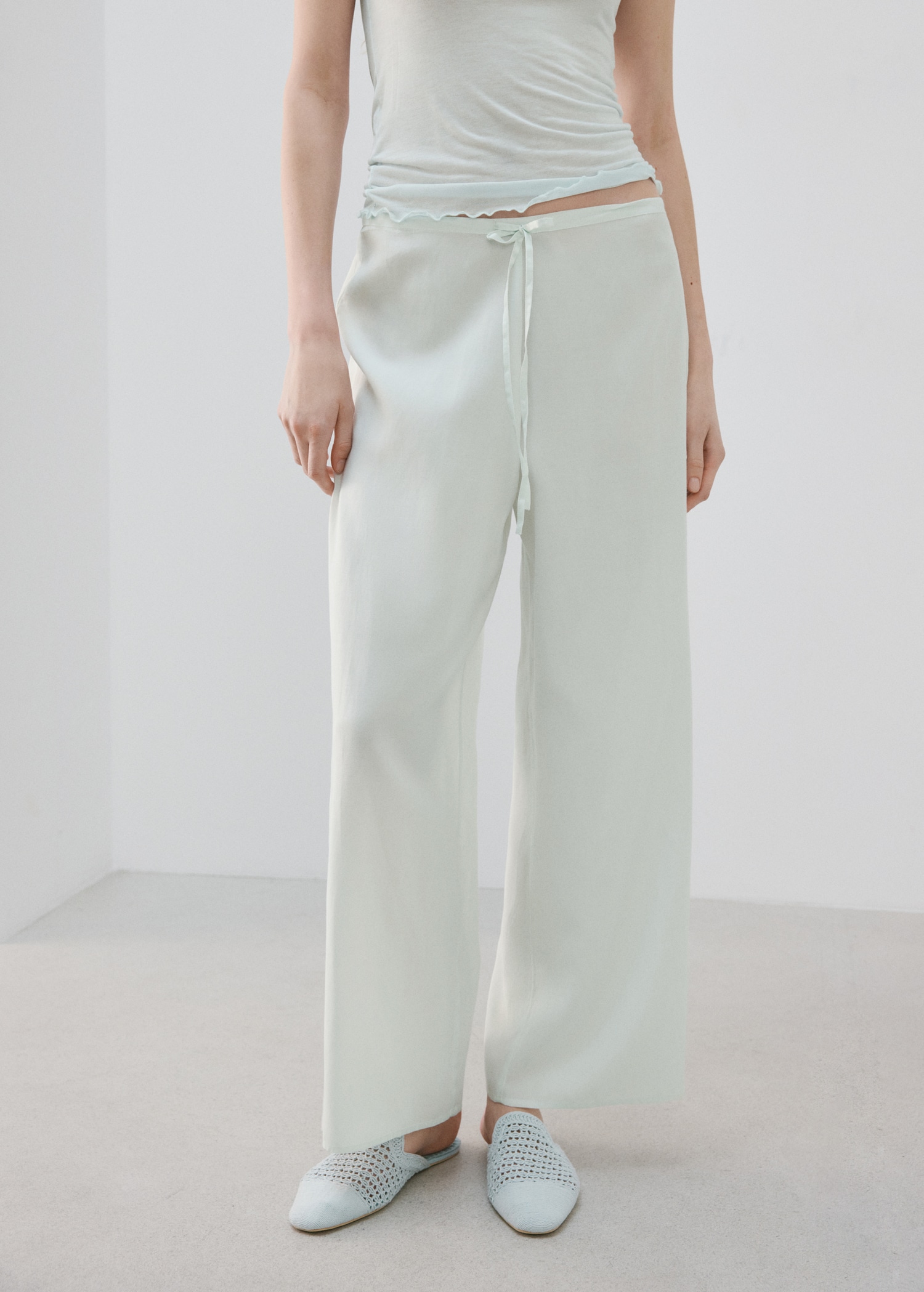 Flowy pyjama trousers - Medium plane