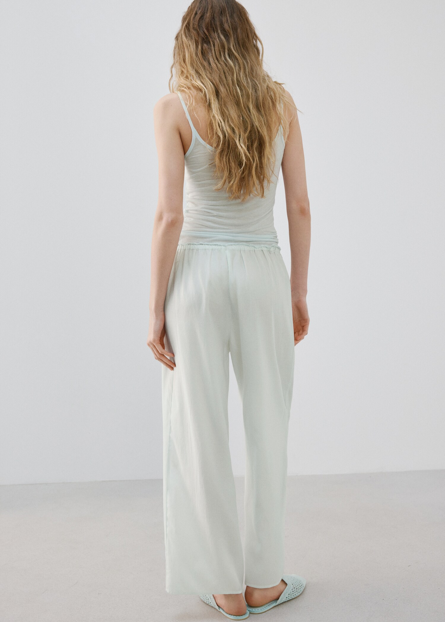 Flowy pyjama trousers - Reverse of the article