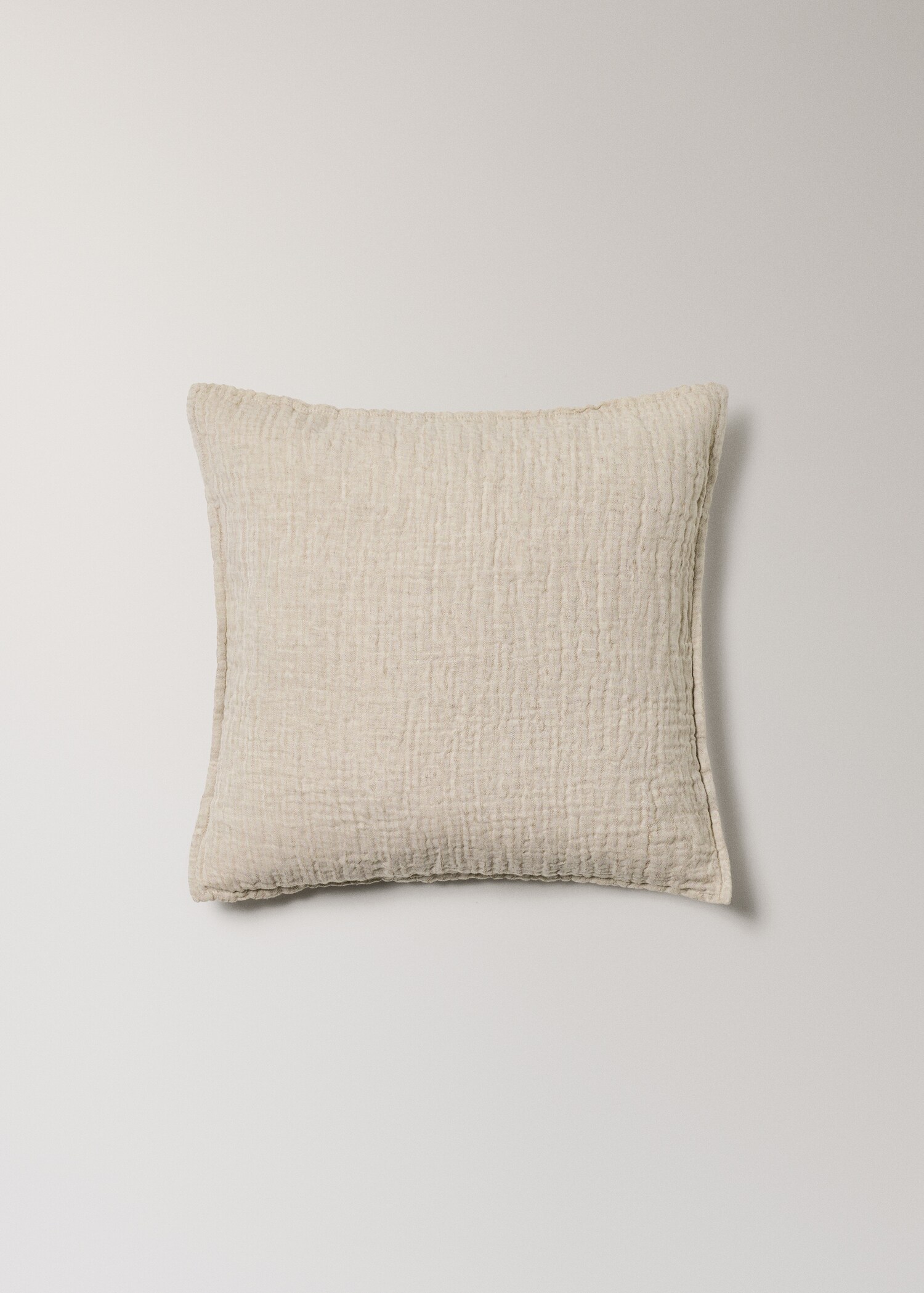 Κάλυμμα μαξιλαριού κρεβατιού από λινό και βαμβάκι με βαμμένα νήματα 50X50 εκ. - Προϊόν χωρίς μοντέλο