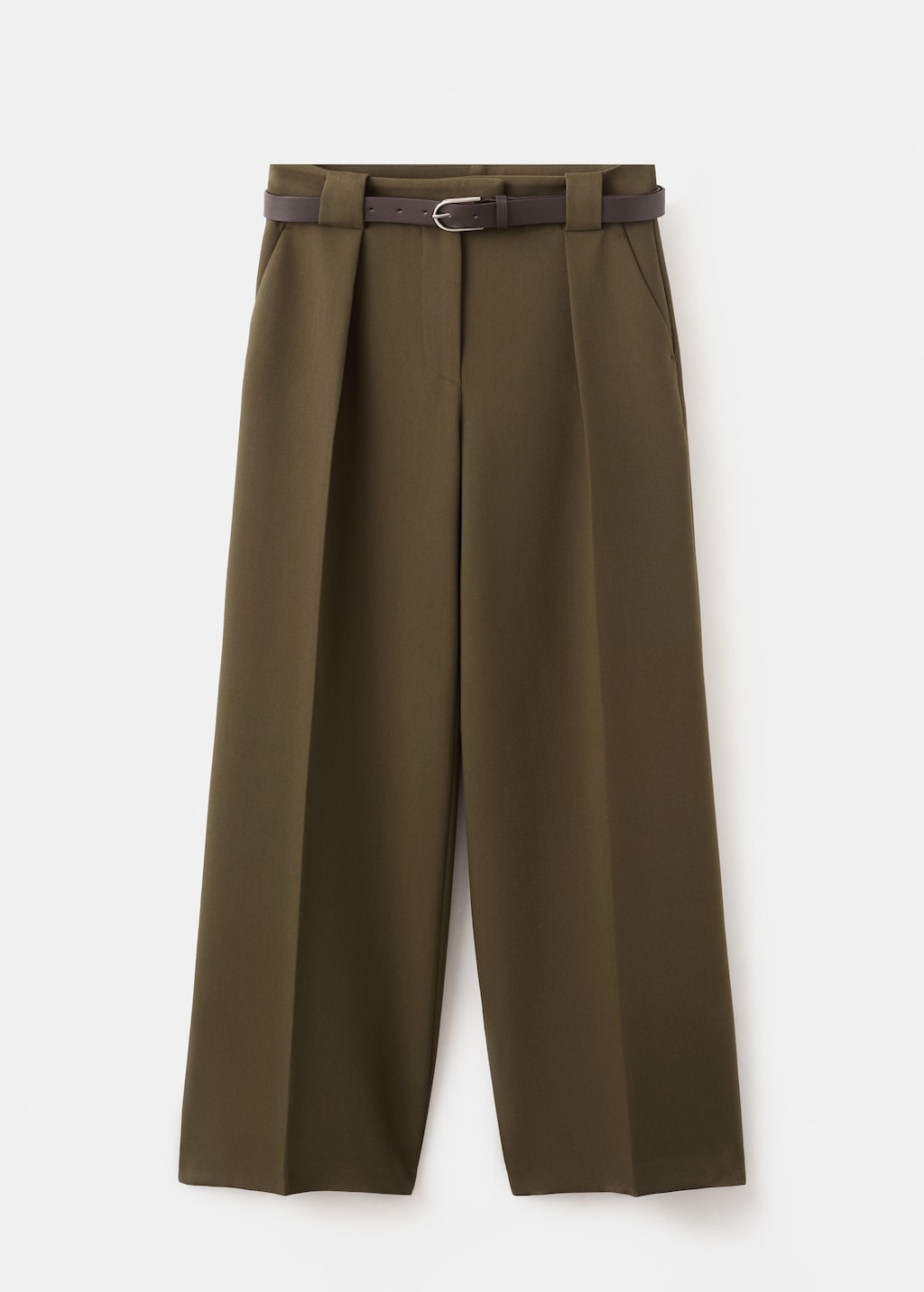 Belt straight-fit pants - image 4