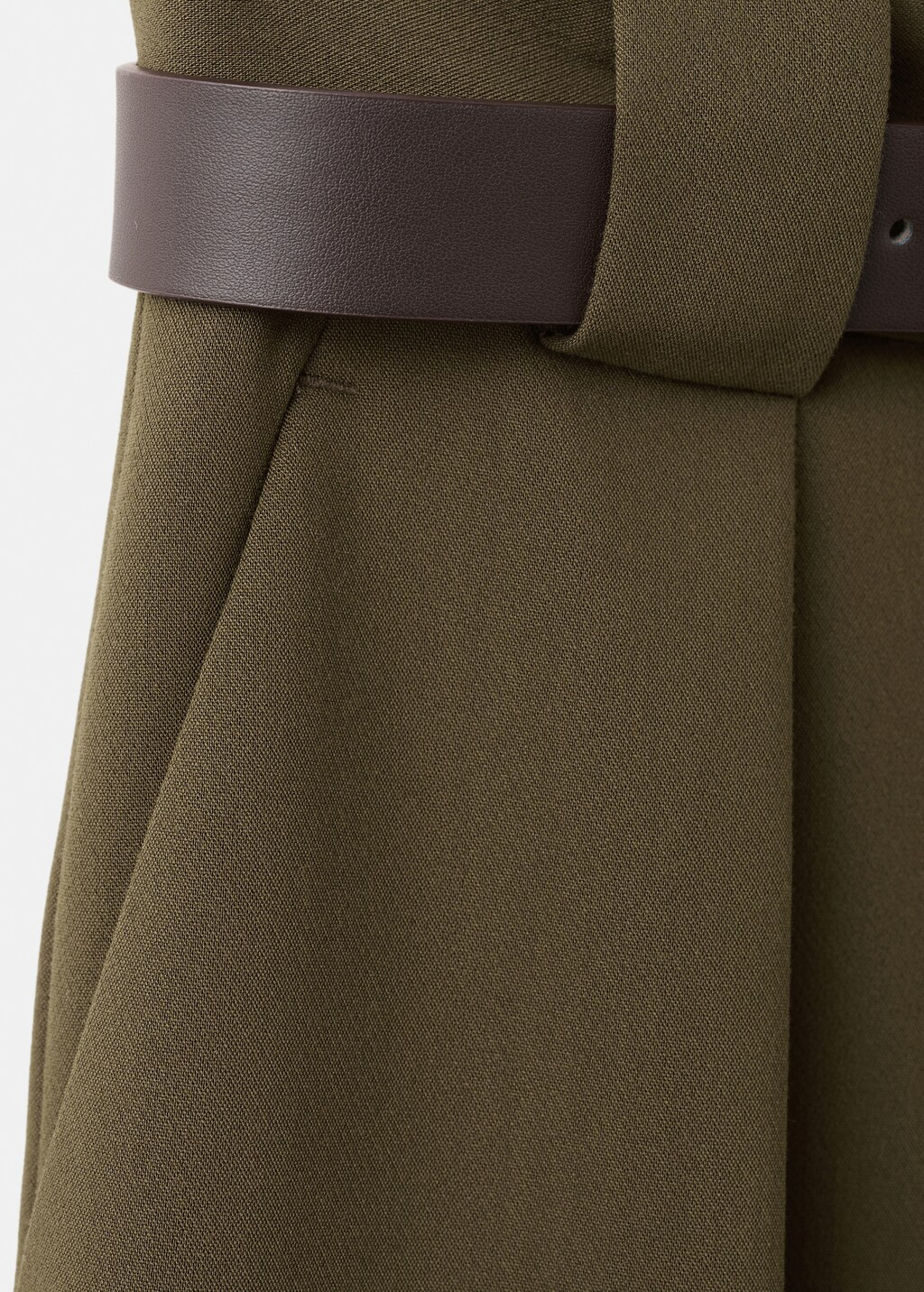 Belt straight-fit pants - image 5