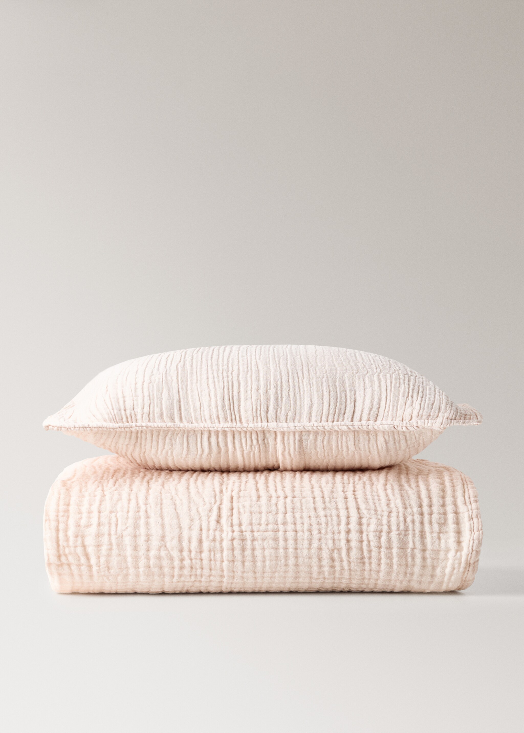 Children's cotton muslin blanket garment dye - Details of the article 4, Pink. Ref: 27063338-00.