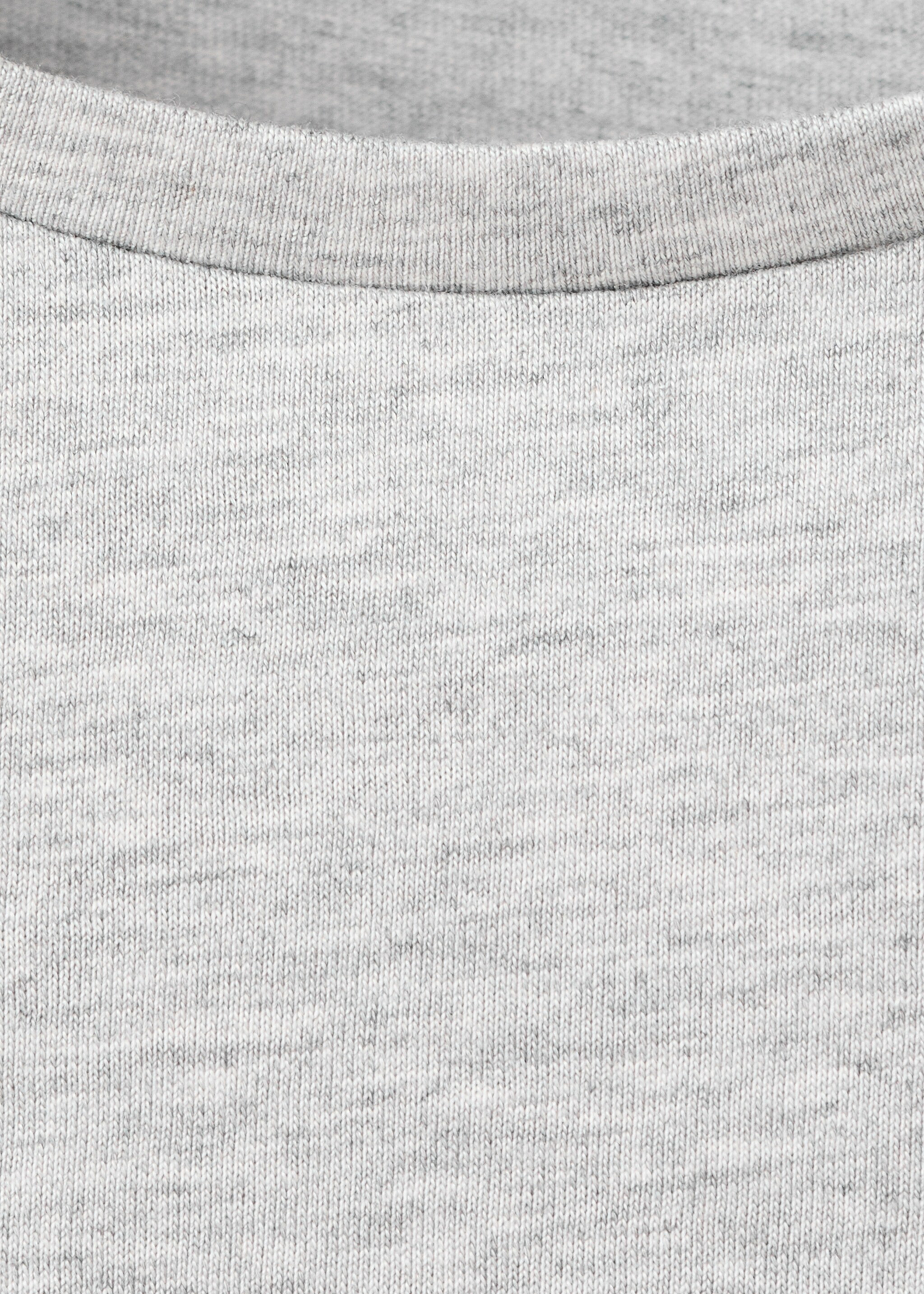 Lyocell cotton short-sleeve T-shirt - Details of the article 8, Light/Pastel Grey. Ref: 27063340-00.