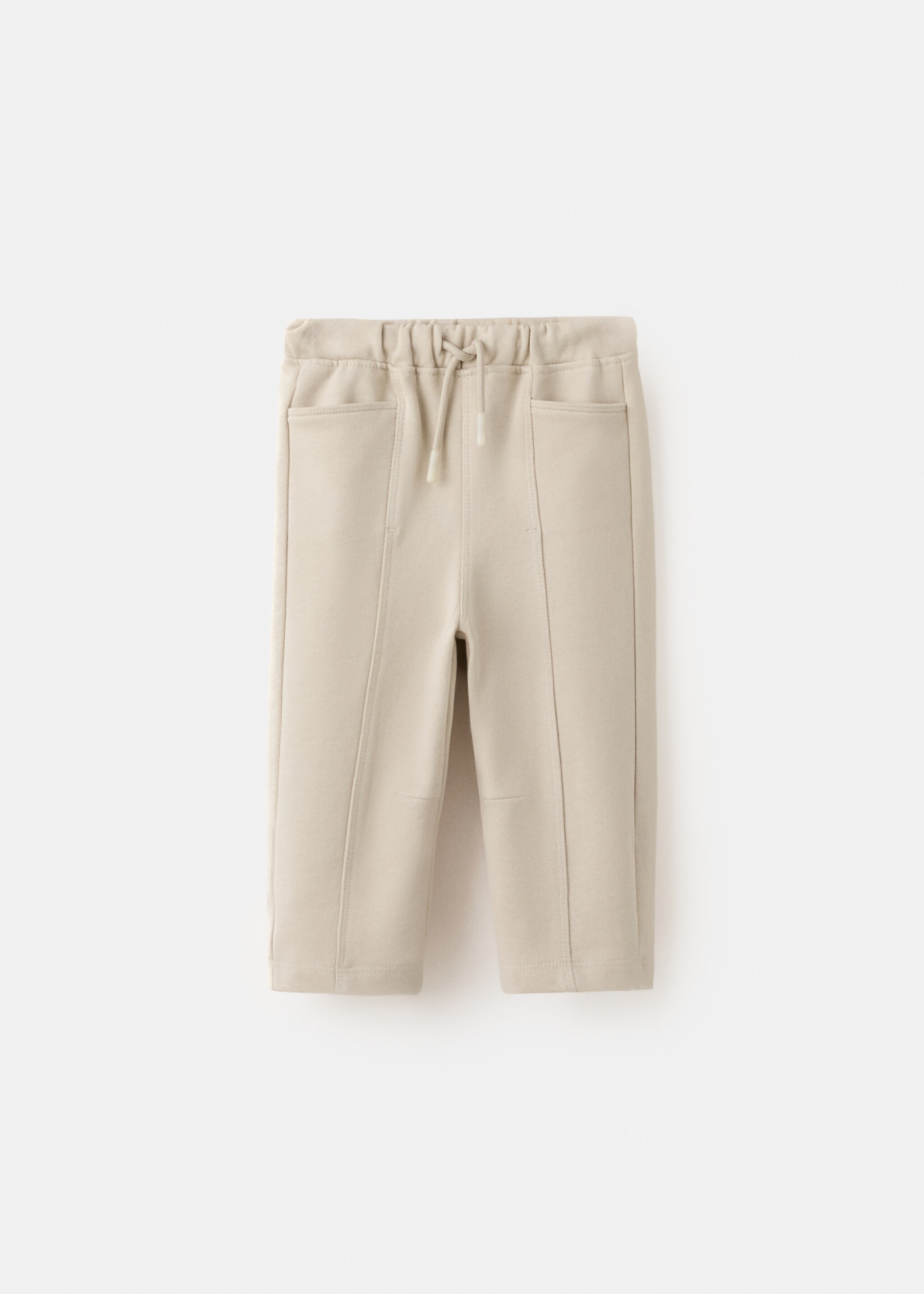 Jogger trousers with stitch detail - Article without model, Sand. Ref: 27063710-00.