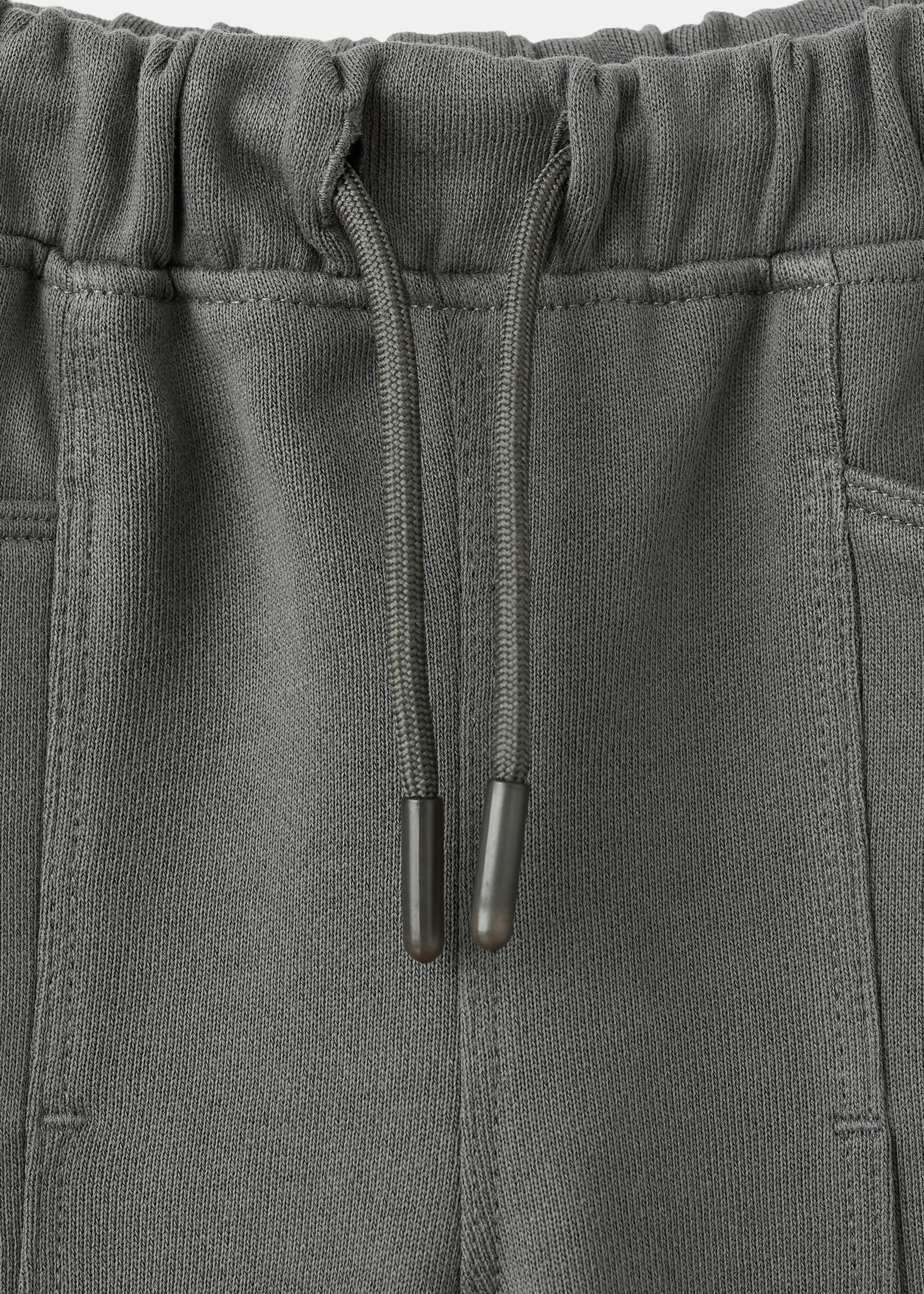 Stretch cotton-blend trousers - Details of the article 8, Charcoal. Ref: 27063710-00.