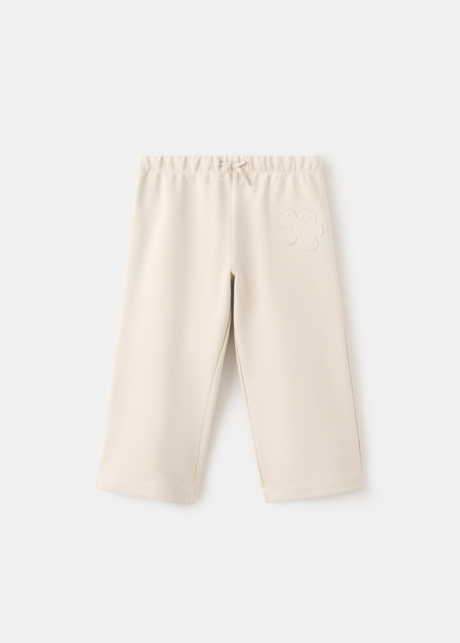 Cotton joggers embroidered detail - Article without model