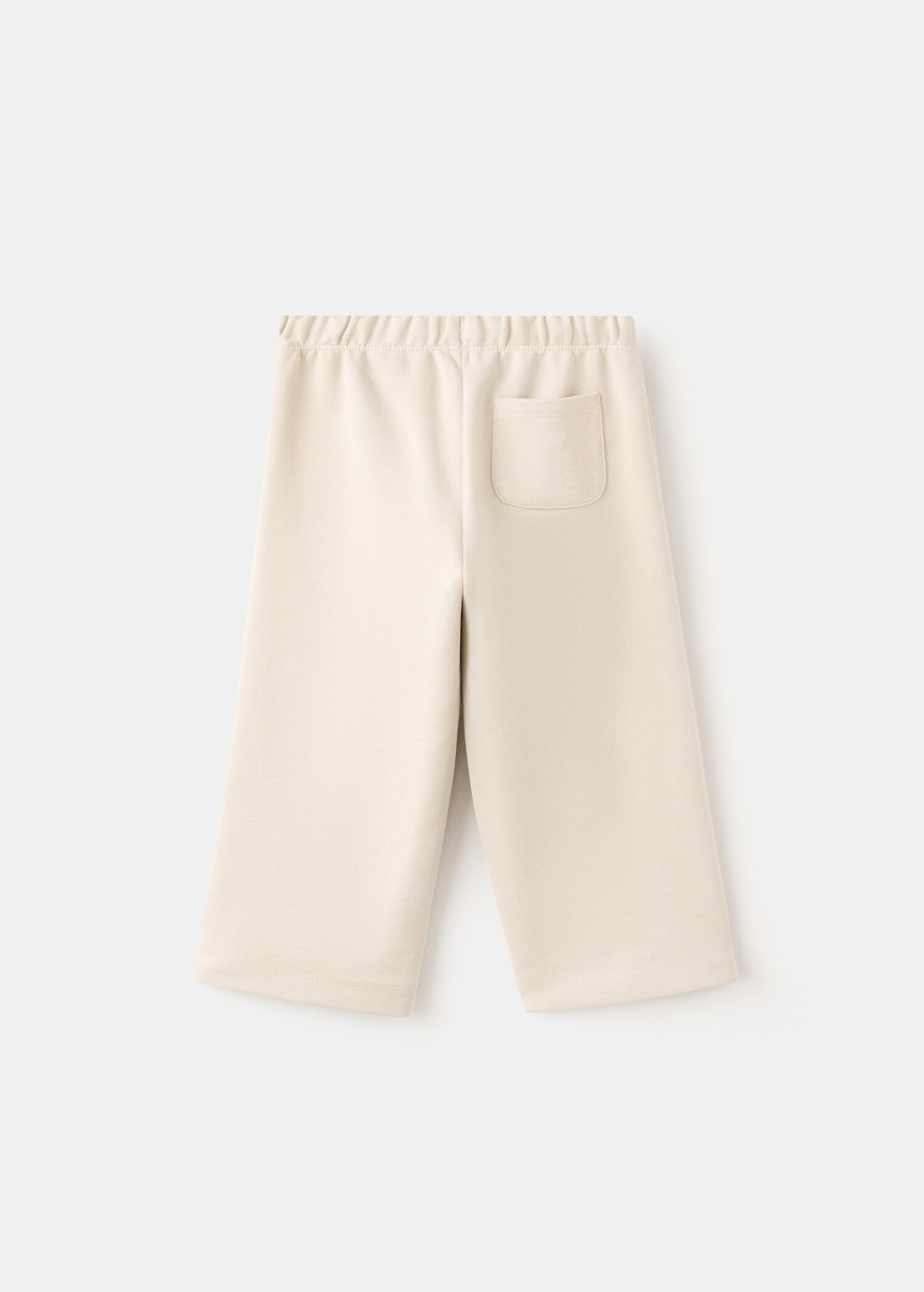 Cotton joggers embroidered detail - Reverse of the article