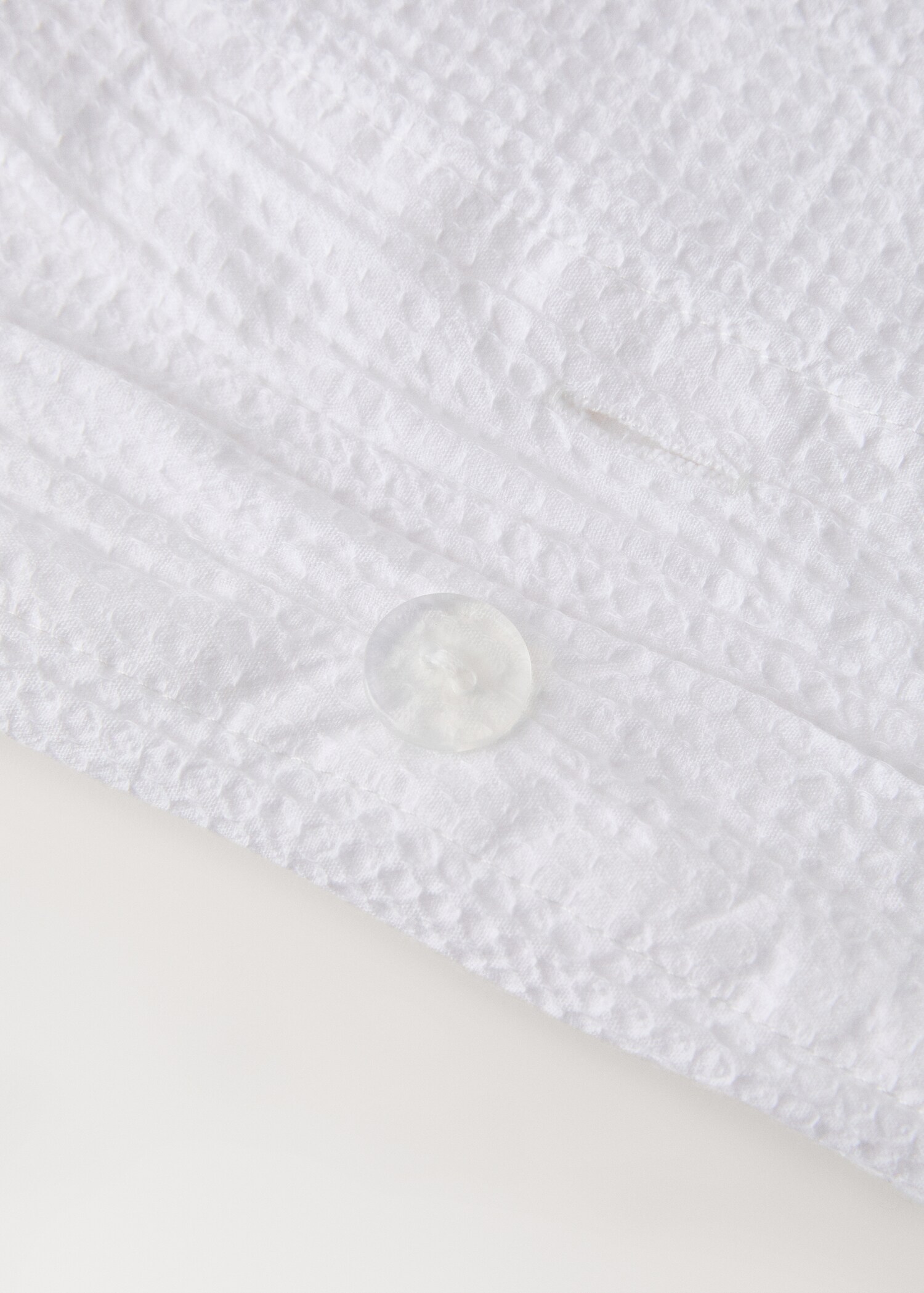 Cotton garment-dyed mini-waffle duvet cover for 150/160 cm bed - Details of the article 2