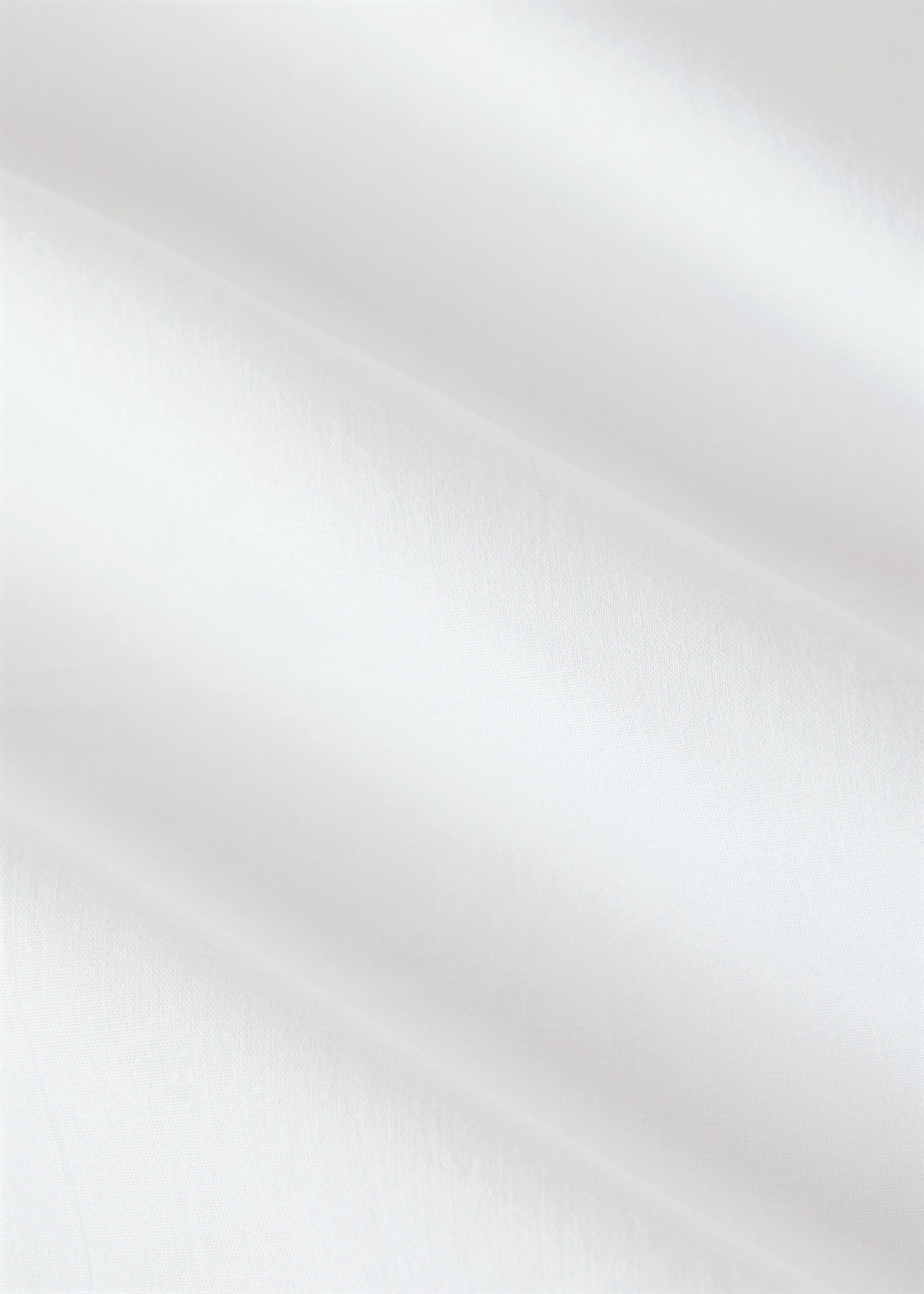 Cotton percale top sheet with embroidered flowers for 180/200 cm bed - Details of the article 3, Pastel Orange. Ref: 27063721-00.