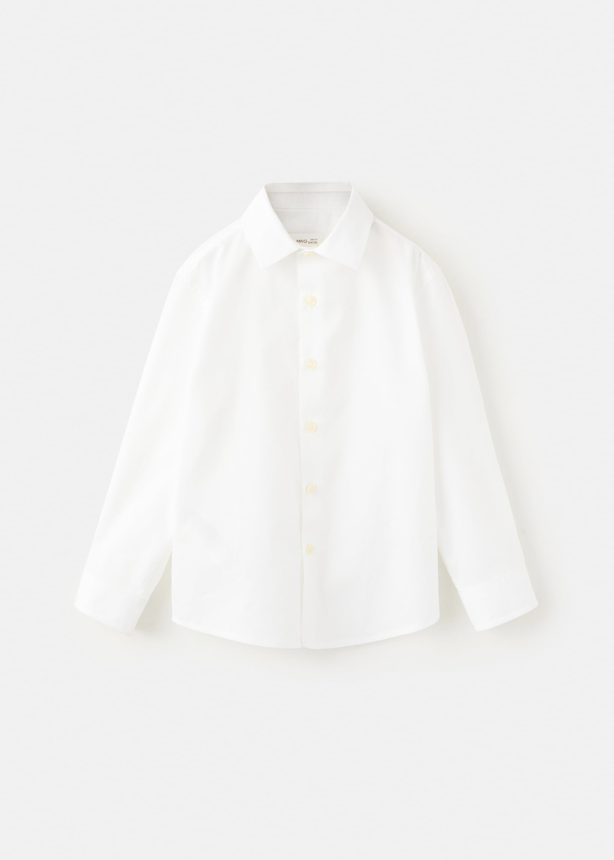 Cotton poplin shirt - Article without model, White. Ref: 27063725-00.