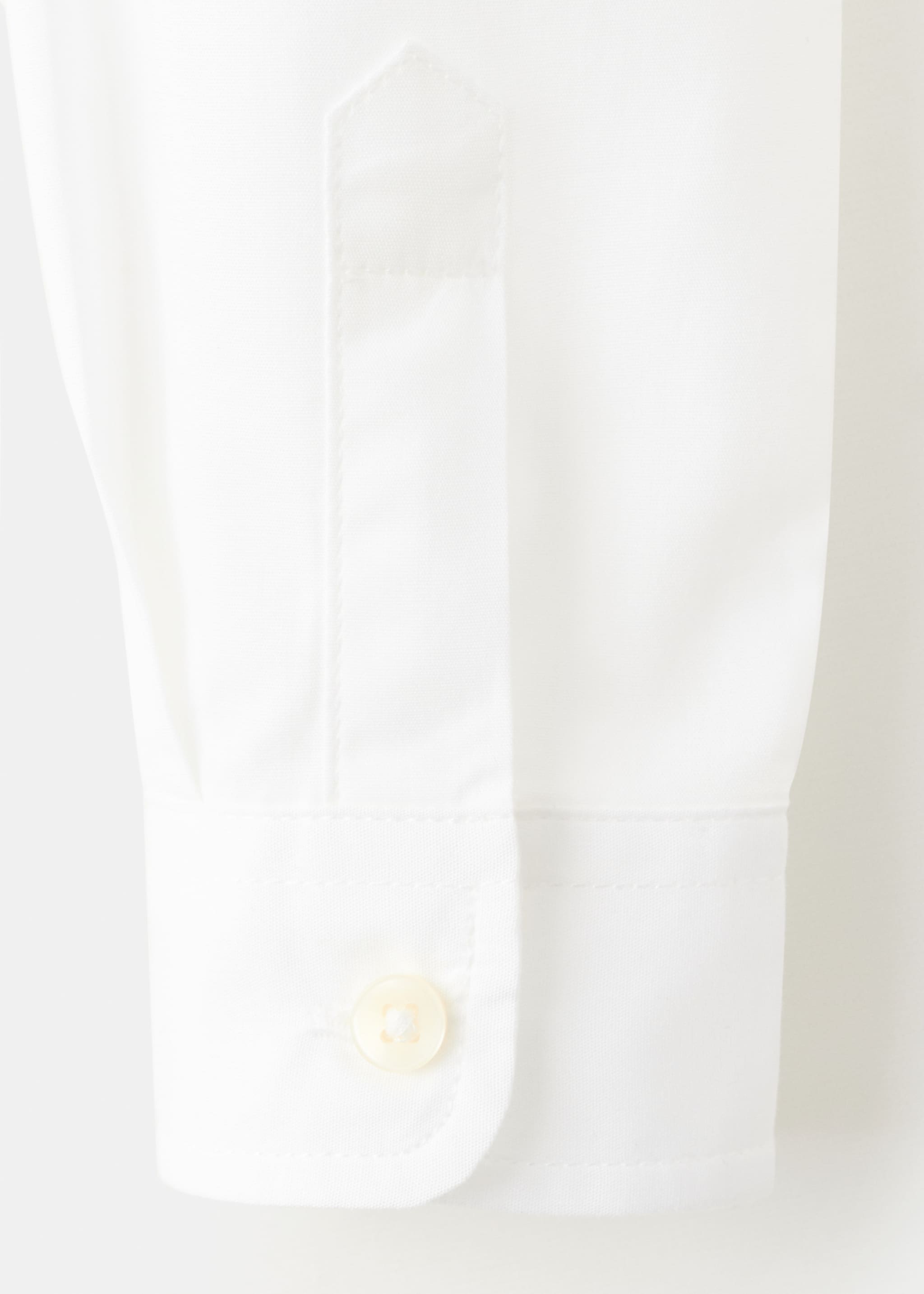 Cotton poplin shirt - Details of the article 0, White. Ref: 27063725-00.