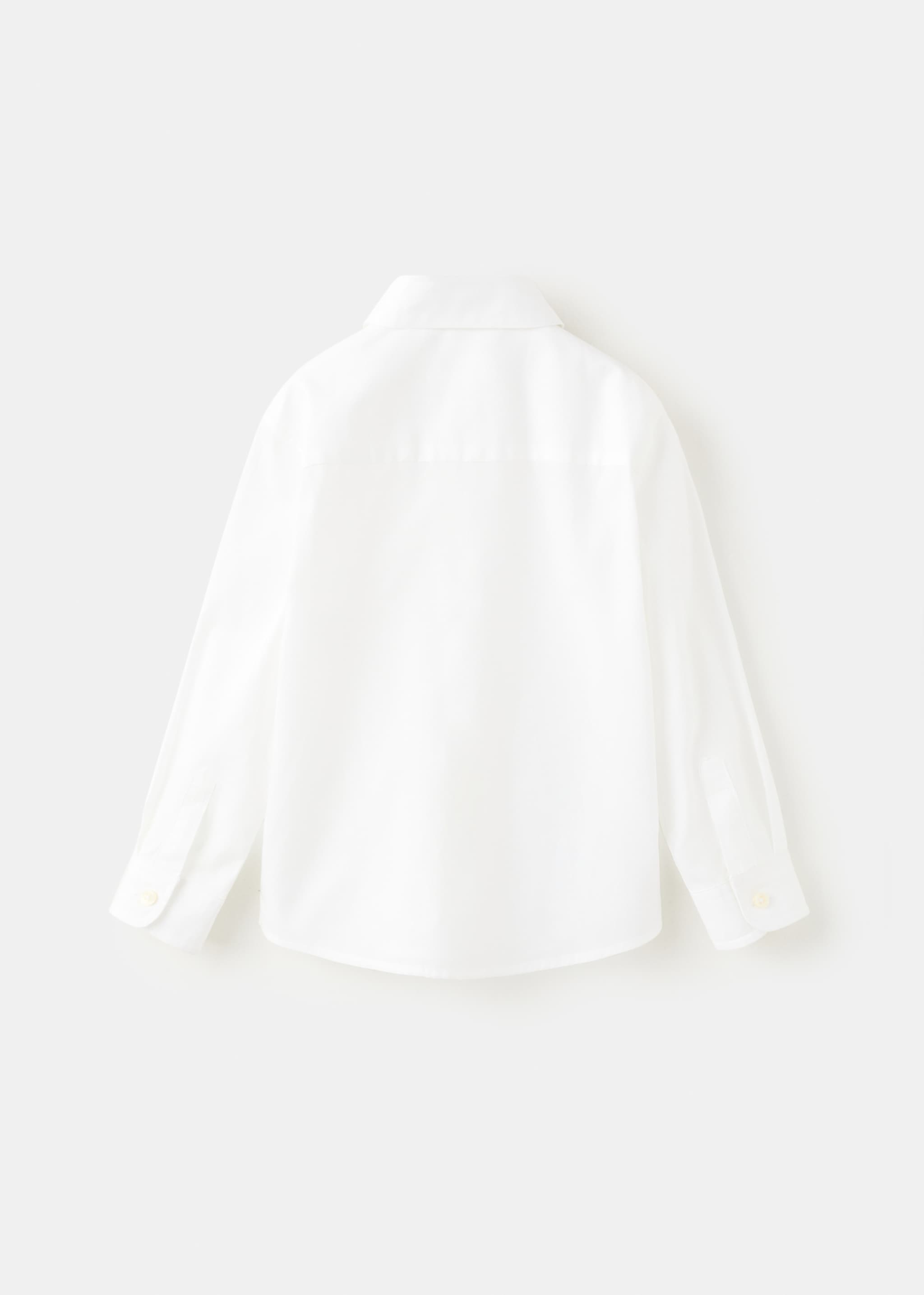 Cotton poplin shirt - Reverse of the article, White. Ref: 27063725-00.