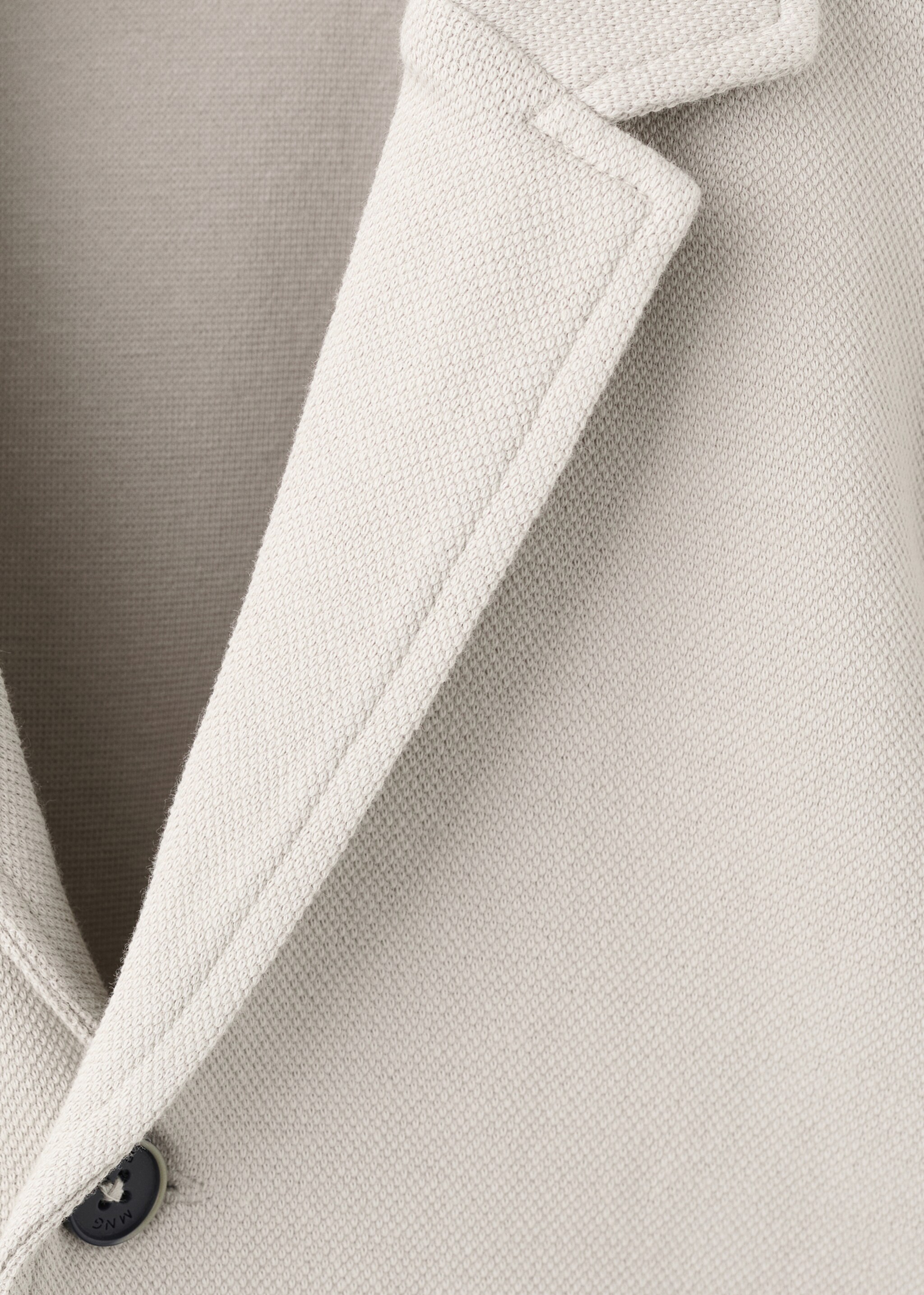 Cloth jacket with buttons - Details of the article 0, Sand. Ref: 27063726-00.