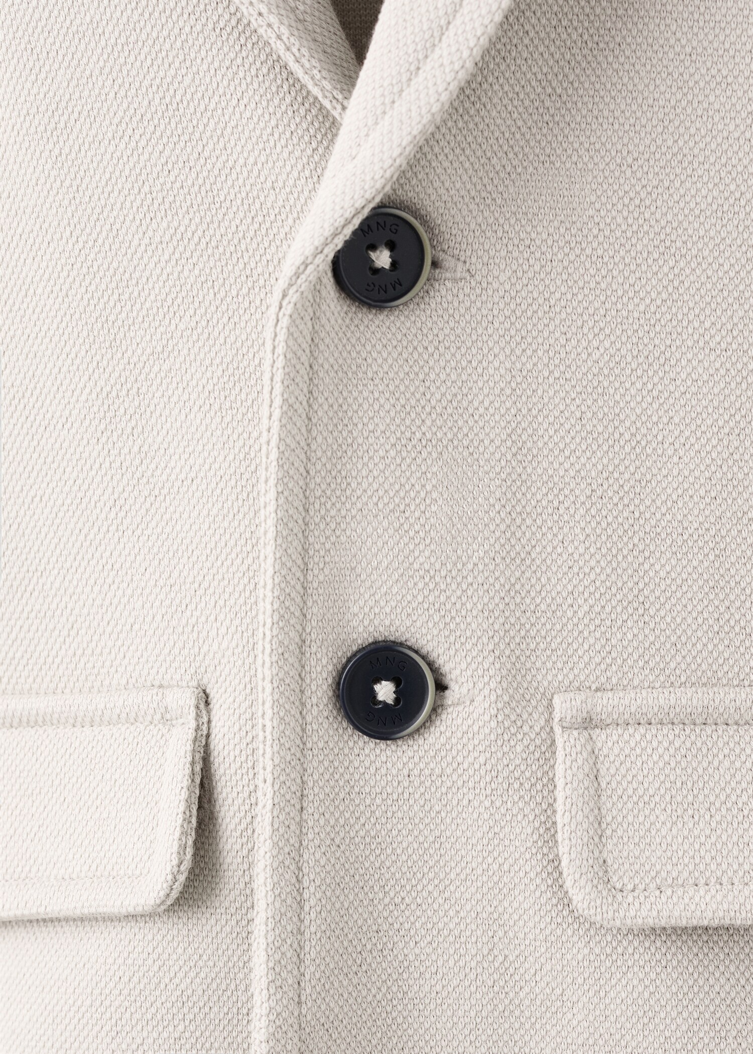 Wool cloth jacket with buttons - Details of the article 8