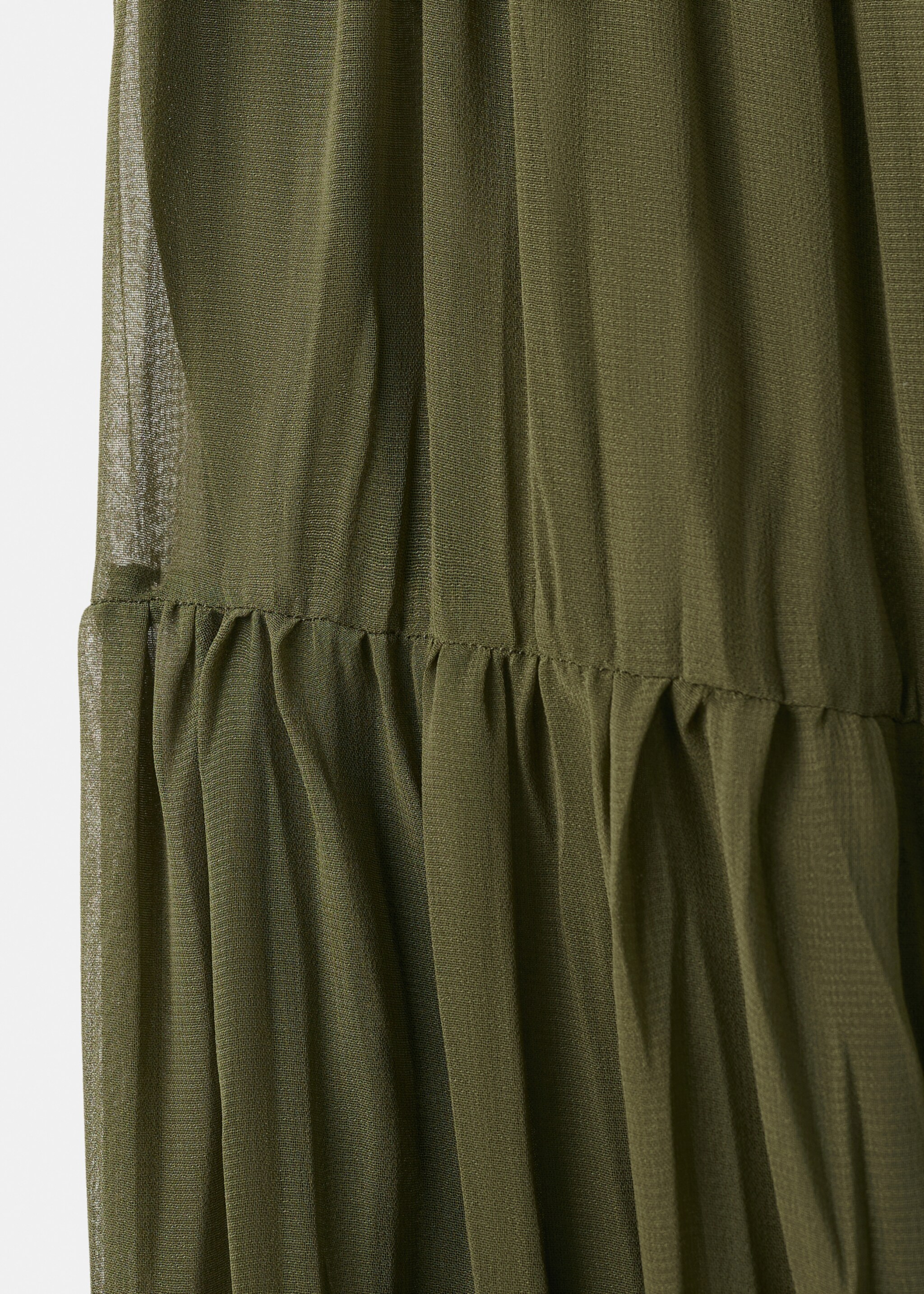 Flowy long skirt - Details of the article 0, Khaki. Ref: 27063729-00.