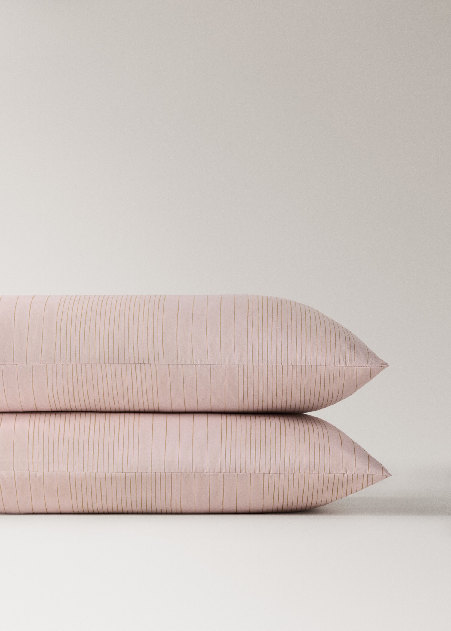 Dos fundas almohadas algodón percal rayas acuarela 50x75 cm - Detalle del artículo 3
