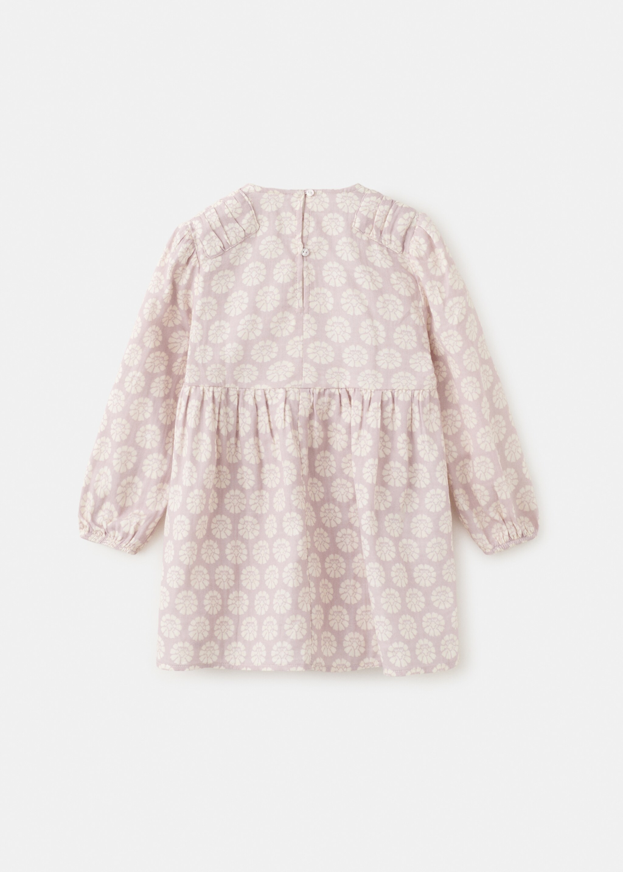 Short floral-print dress - Reverse of the article, Pink. Ref: 27063736-00.