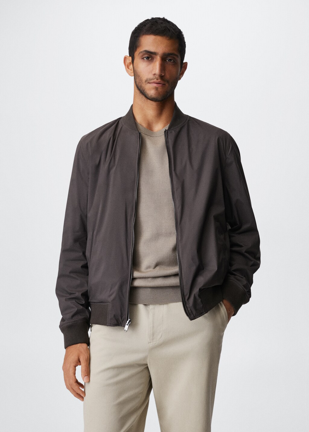 Reversible suede jacket