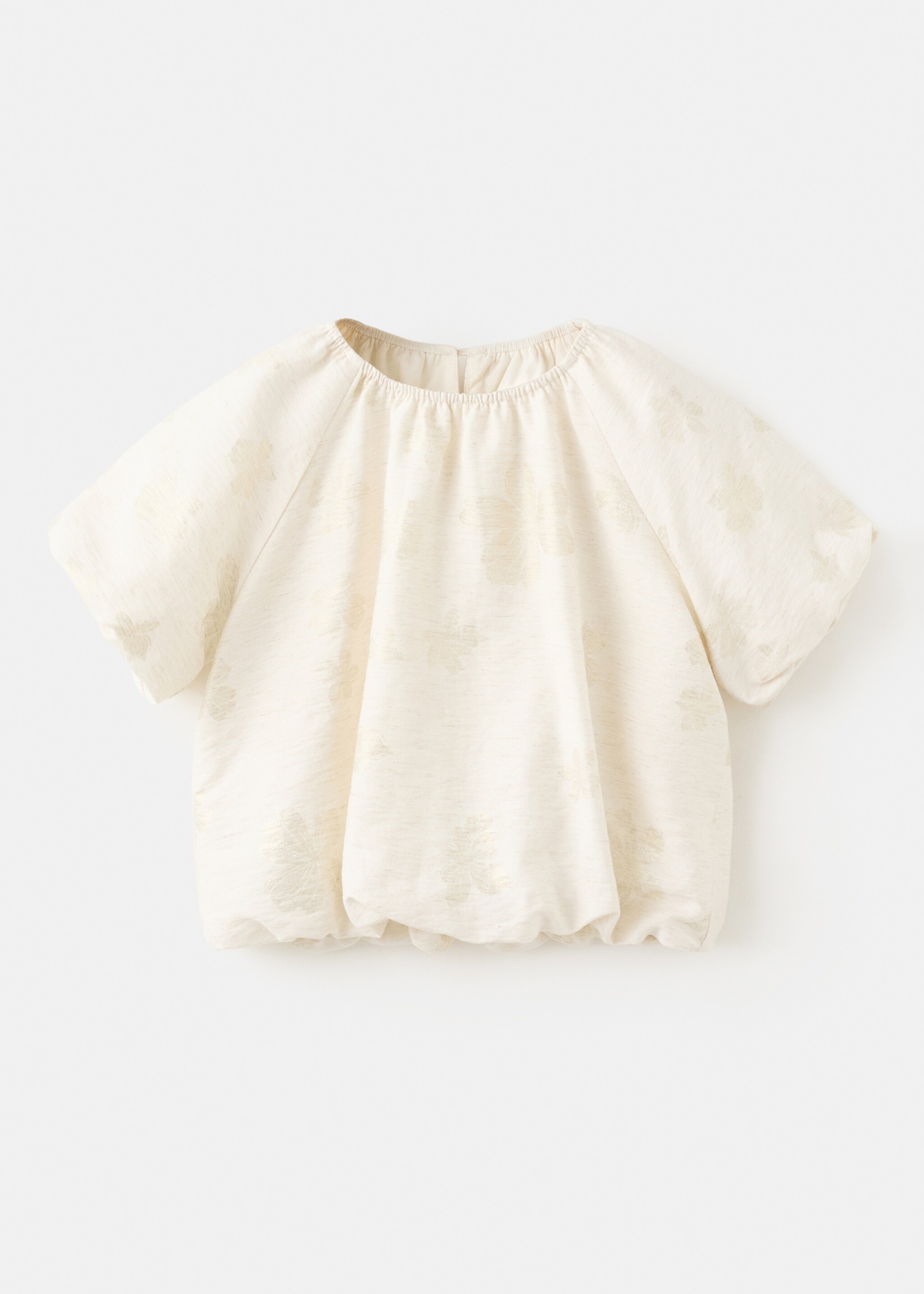 Printed crop blouse - Article without model, Gold. Ref: 27064042-00.