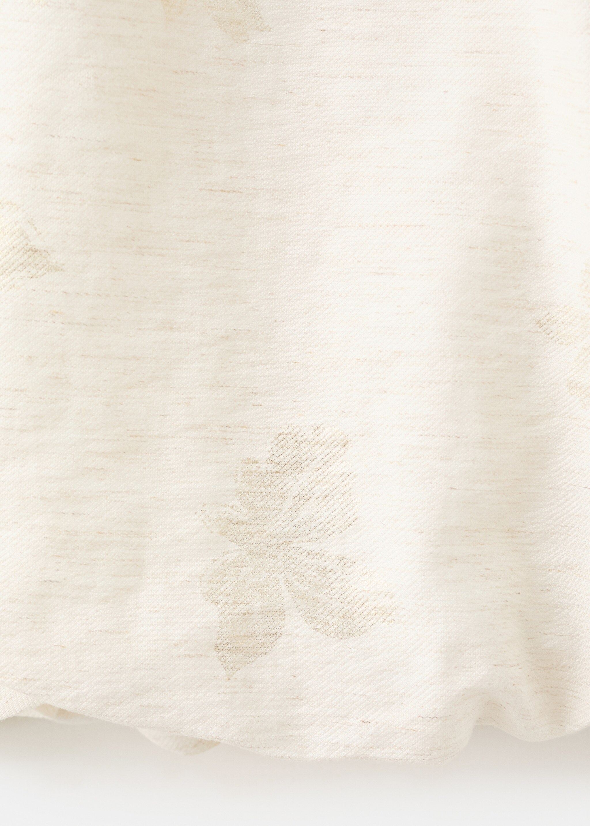 Printed crop blouse - Details of the article 0, Gold. Ref: 27064042-00.