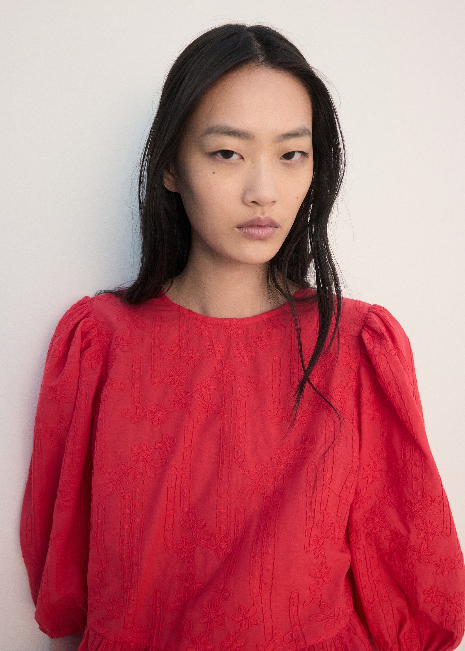 Floral embroidered blouse - Details of the article 1