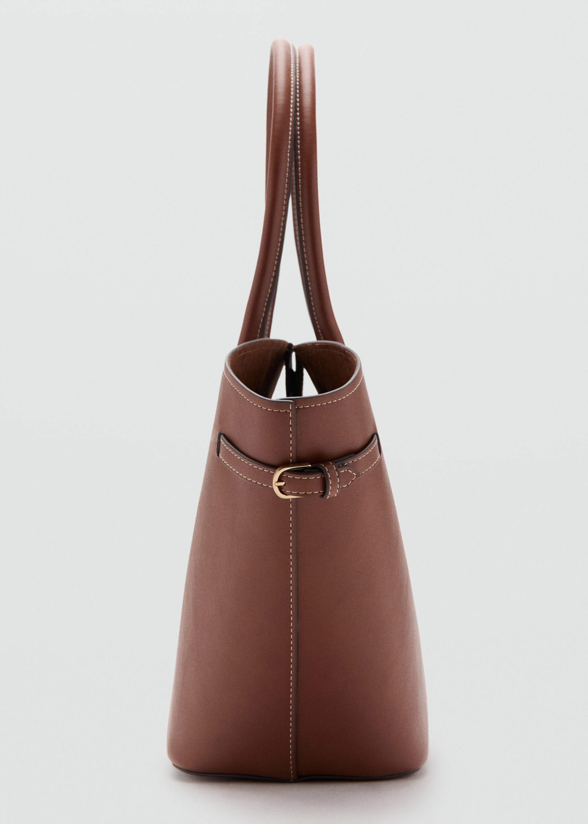 Shopper bag with double handle - Details of the article 1, Leather. Ref: 27064048-00.