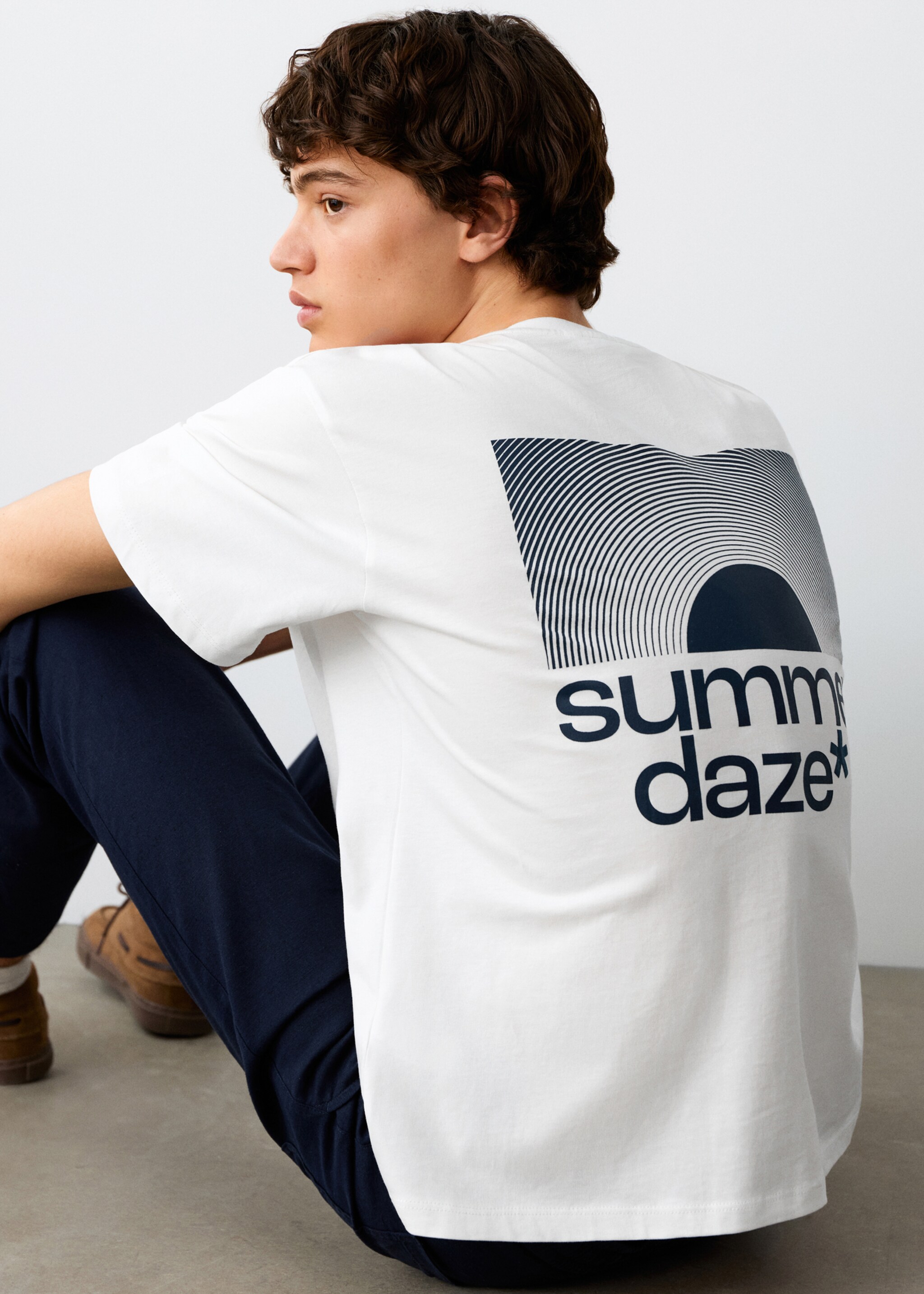 T-shirt imprimé manches courtes - Détail de l'article 2, Blanc cassé. Ref: 27064050-00.