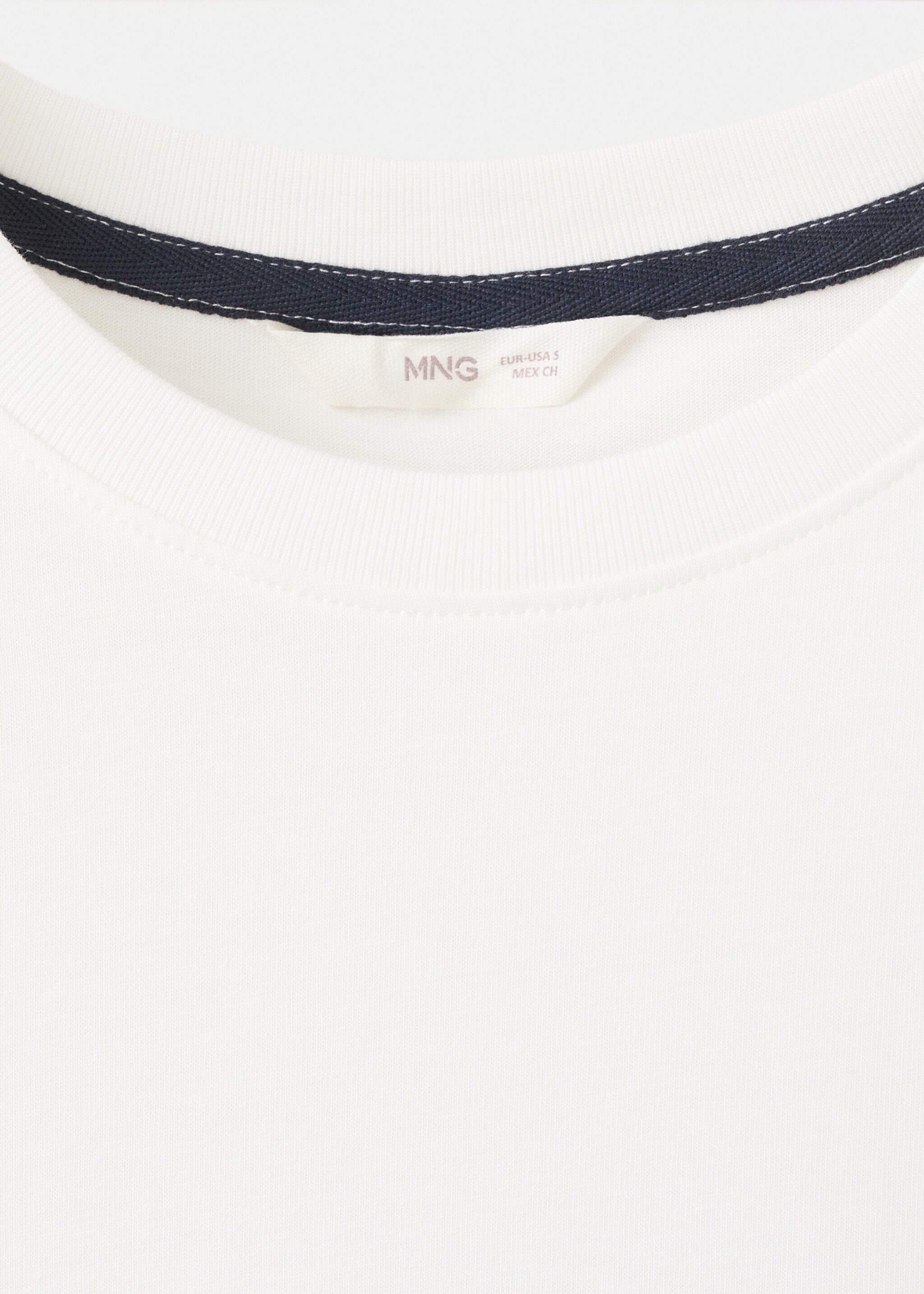 Camiseta básica algodón - Detalle del artículo 8, Blanco roto. Ref: 27064052-00.