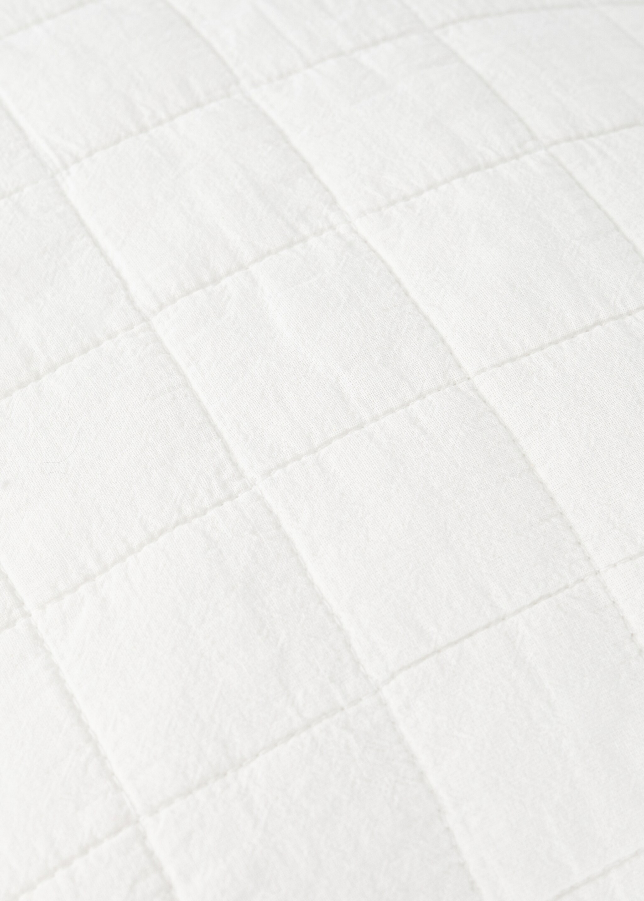 Funda cojín infantil algodón pespunte cuadros - Detalle del artículo 2, Blanco roto. Ref: 27064054-00.