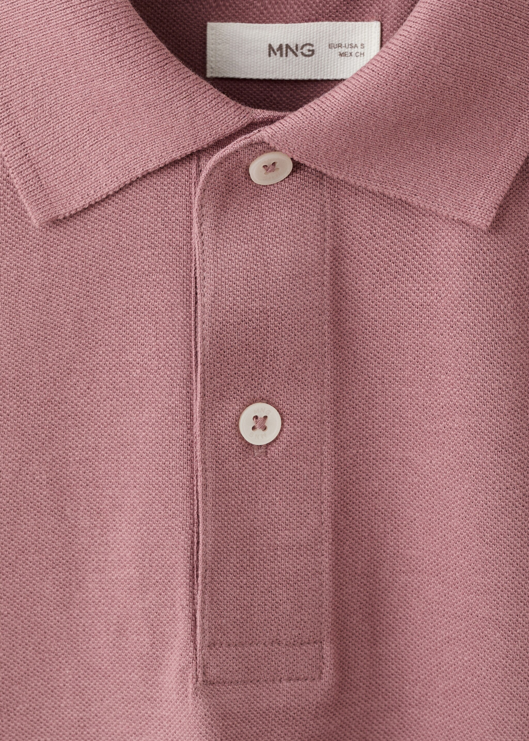 Polo algodón - Detalle del artículo 8, Rosa. Ref: 27064057-00.