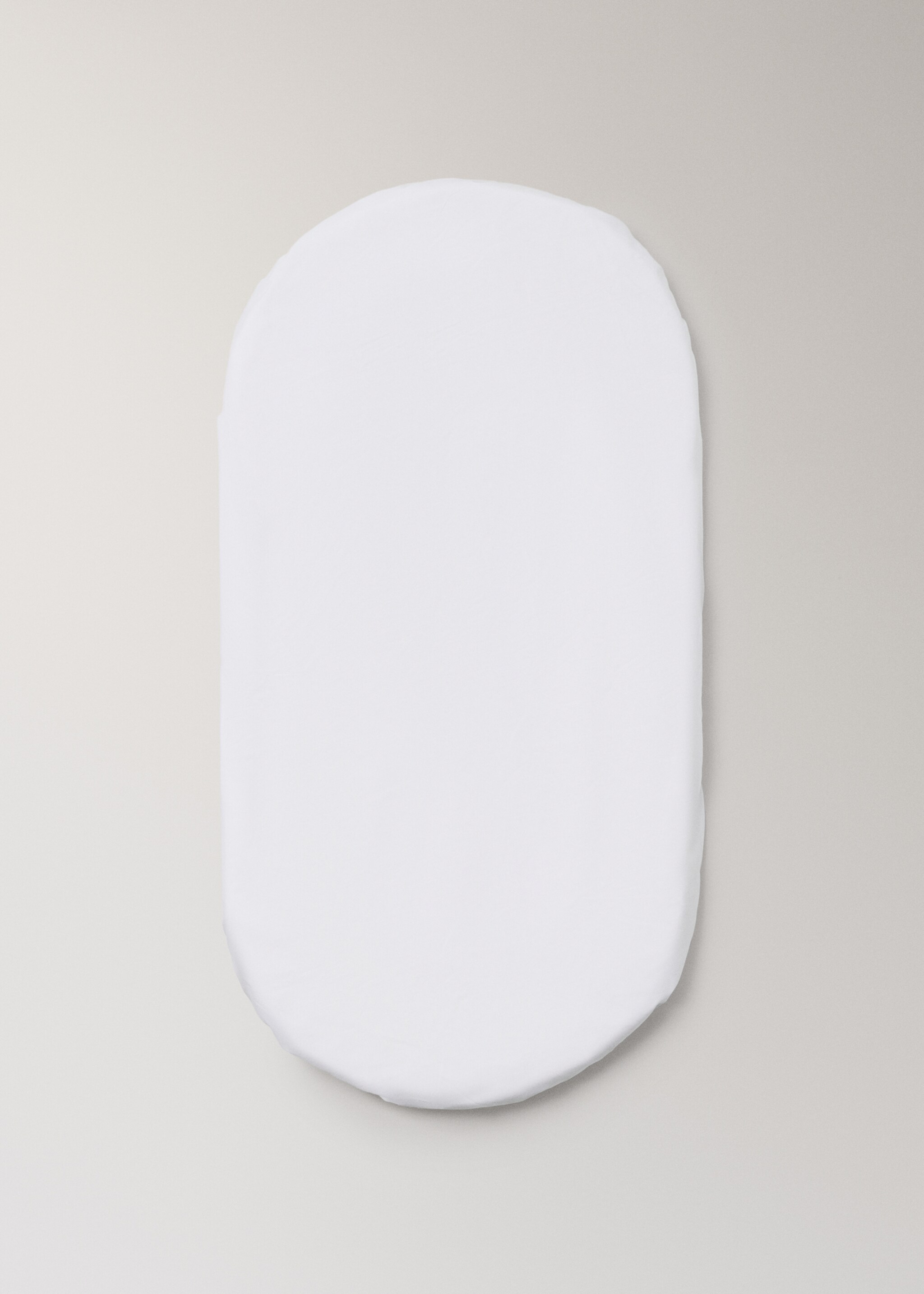 Mini cot fitted sheet in cotton percale piqué - Article without model, White. Ref: 27064063-00.