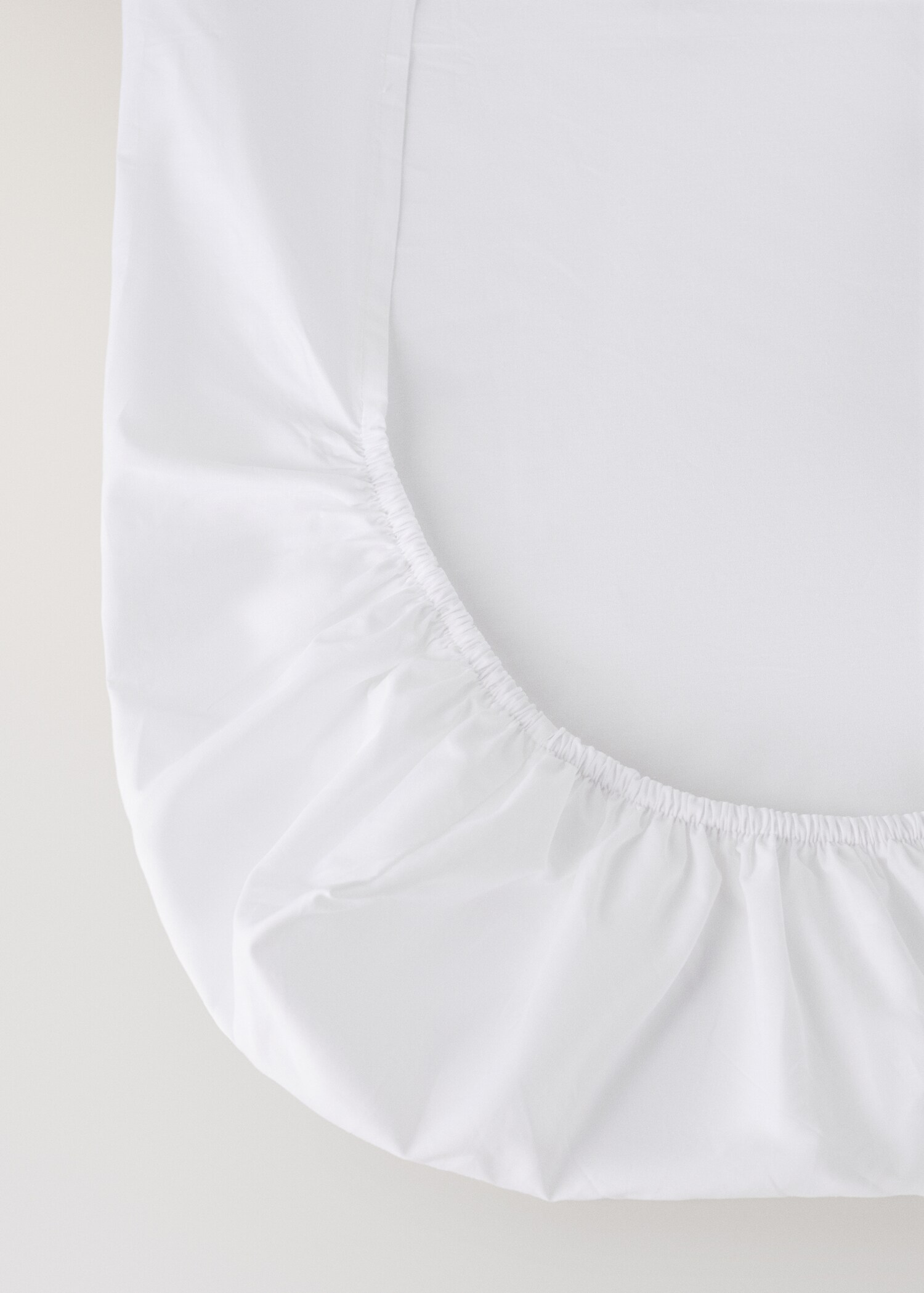 Mini cot fitted sheet in cotton percale piqué - Details of the article 1