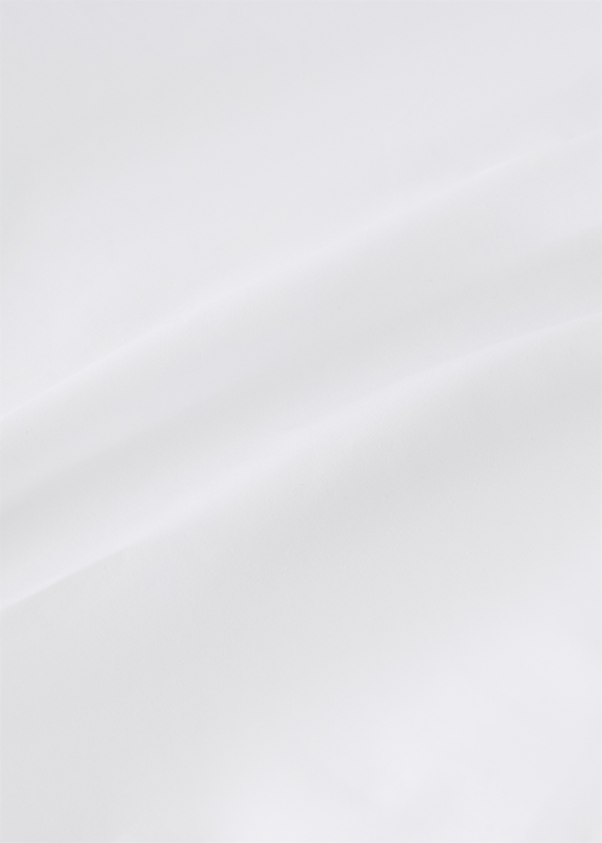 Mini cot fitted sheet in cotton percale piqué - Details of the article 2, White. Ref: 27064063-00.