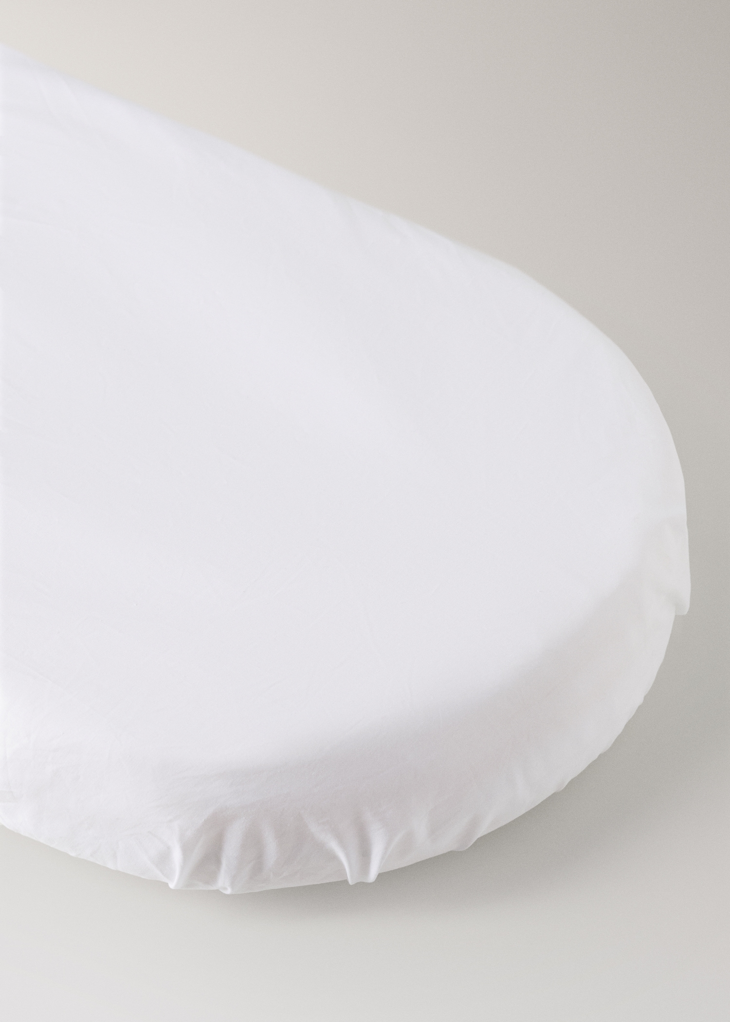Mini cot fitted sheet in cotton percale piqué - Details of the article 3