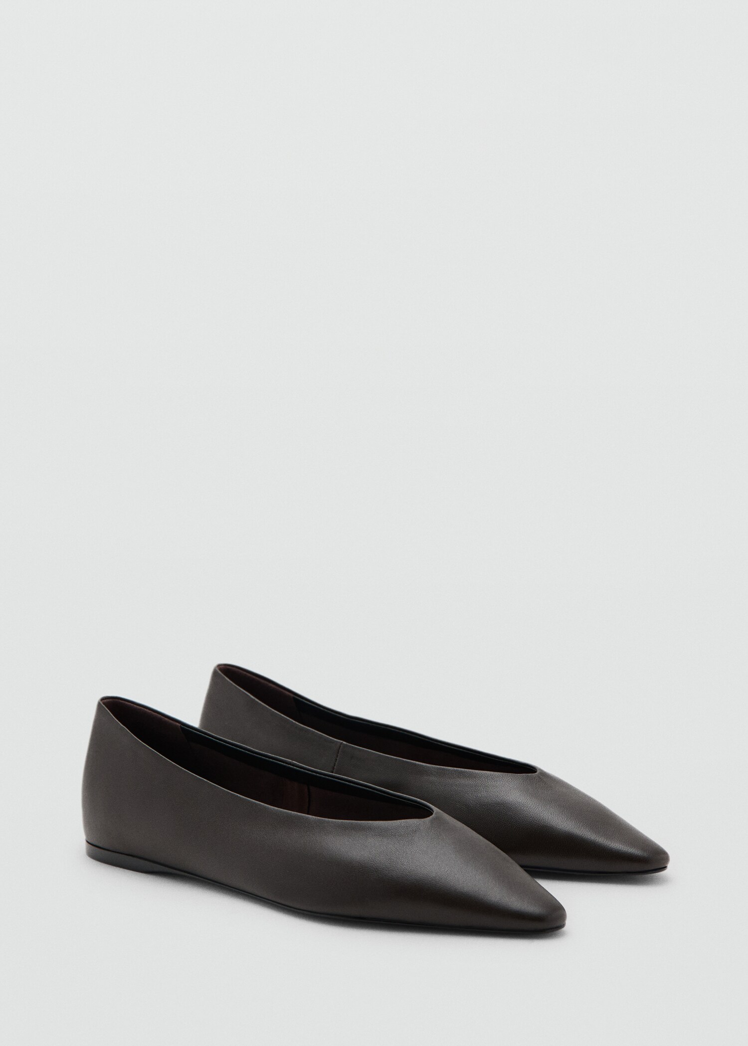 Pointed toe leather shoes - Medium plane